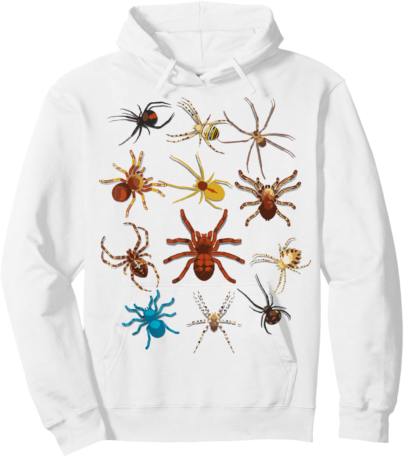 Funny Spiders | Cute Halloween Scary Spiders Gift Hoodie - Hoodie | White