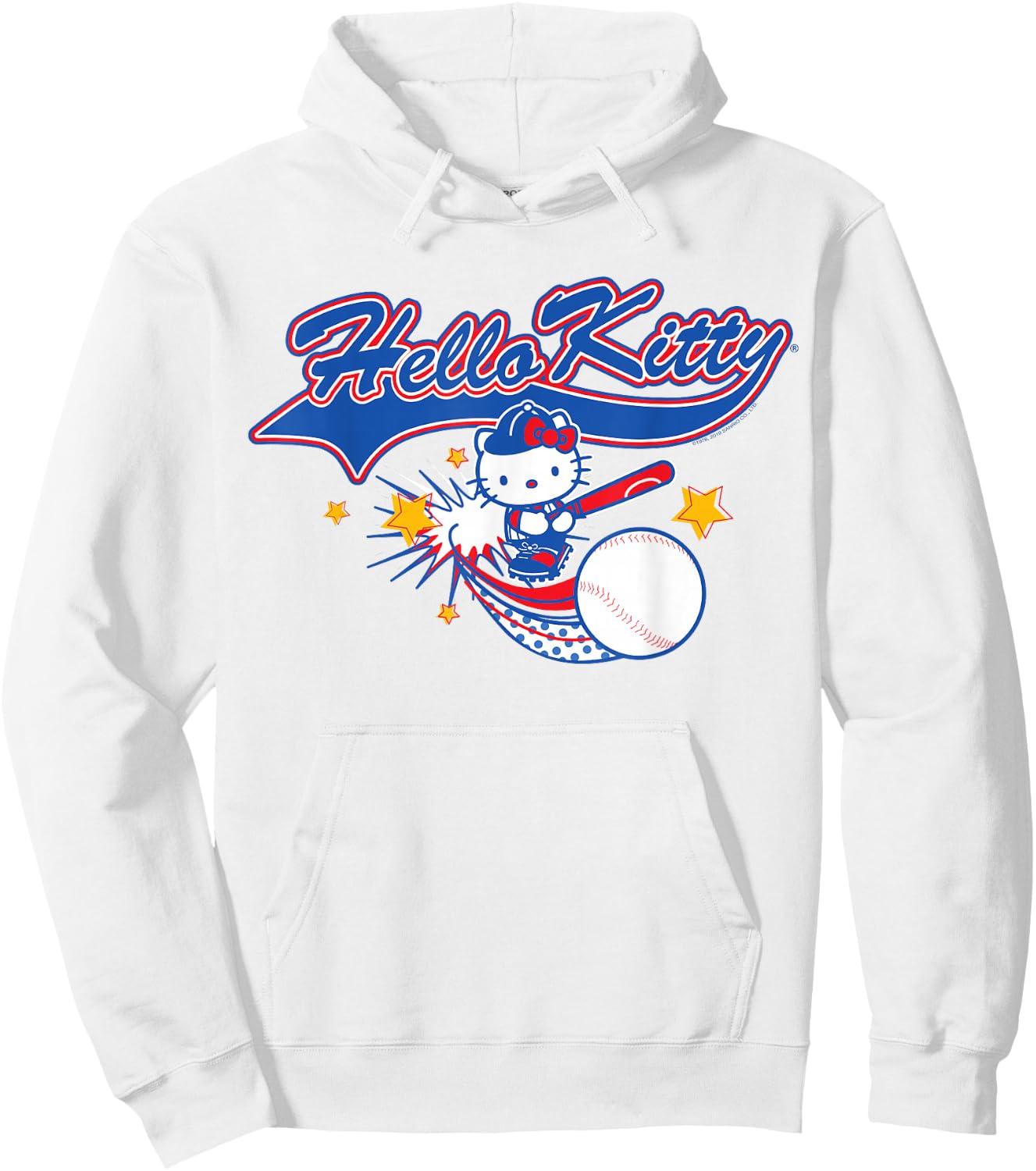 Hello Kitty Home Run Baseball Softball Shirt Hoodie - Hoodie | White
