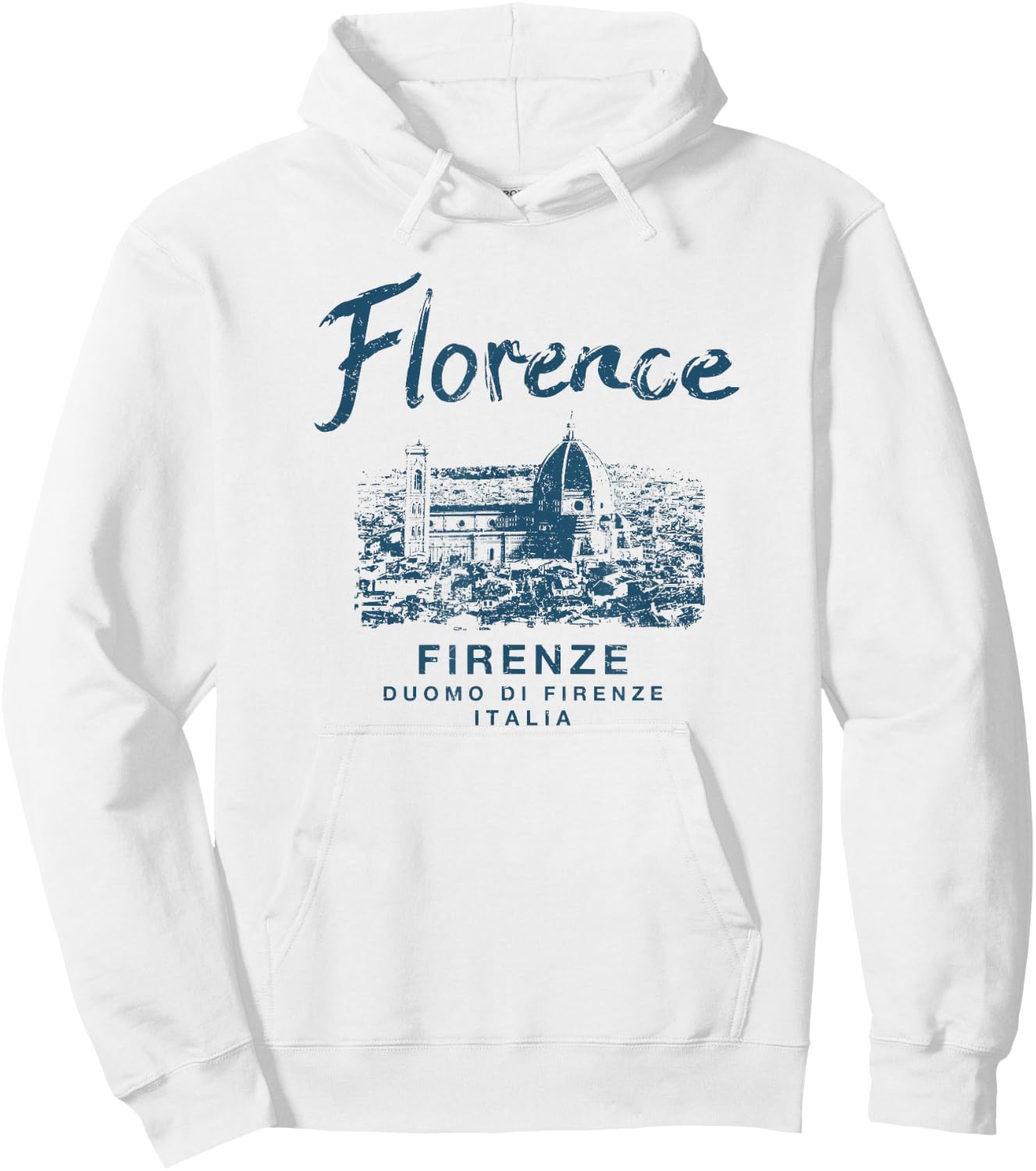 Florence Italy Duomo di Firenze Vintage Italian Hoodie - Hoodie | White