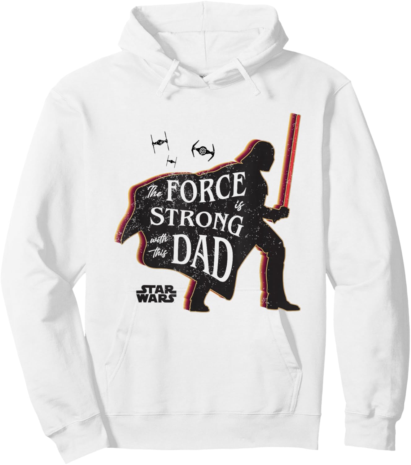 Star Wars Classic Force Strong Dad Silhouette Father's Day Hoodie - Hoodie | White