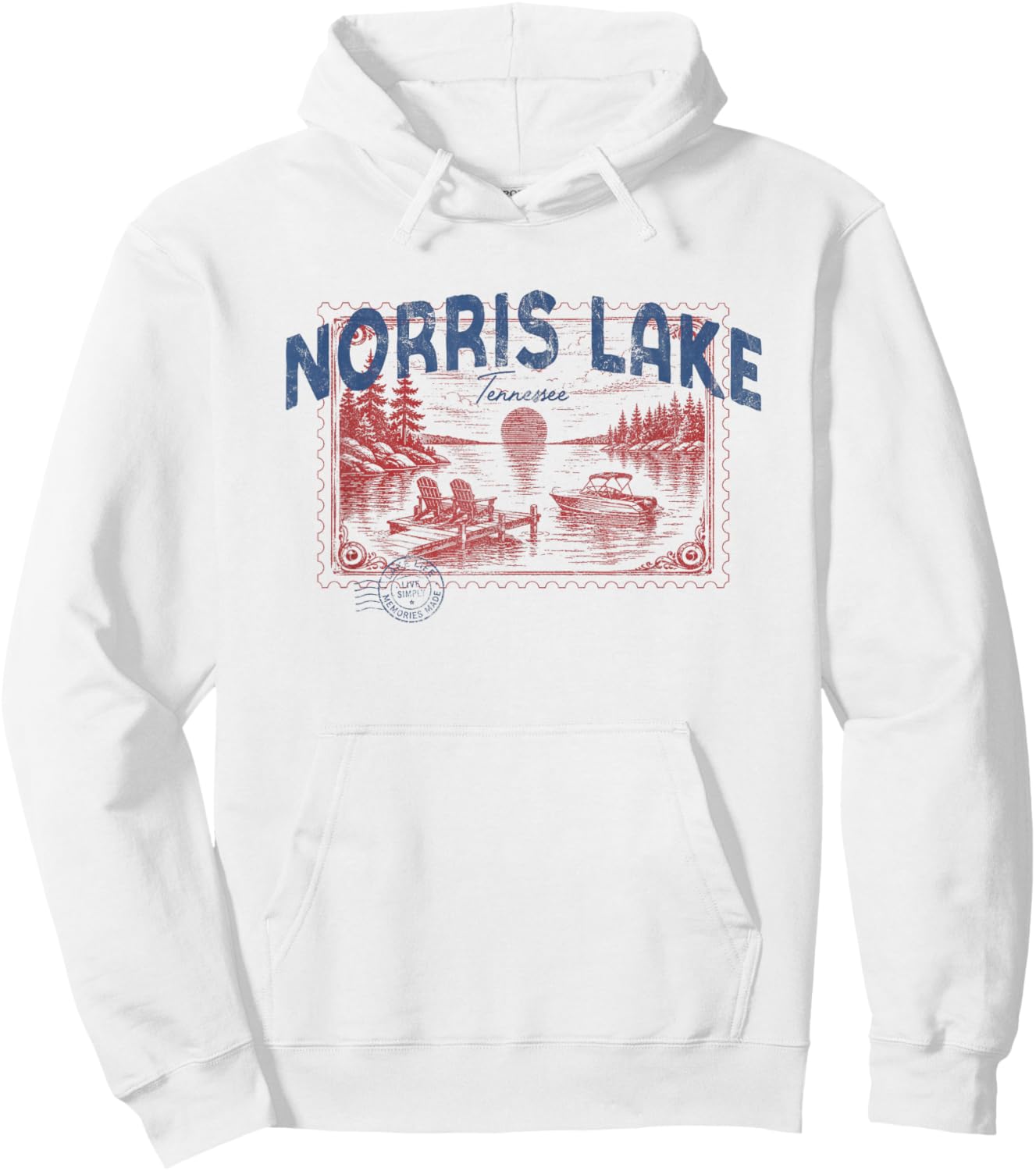 Norris Lake Tennessee Outdoors Vintage Hoodie - Hoodie | White