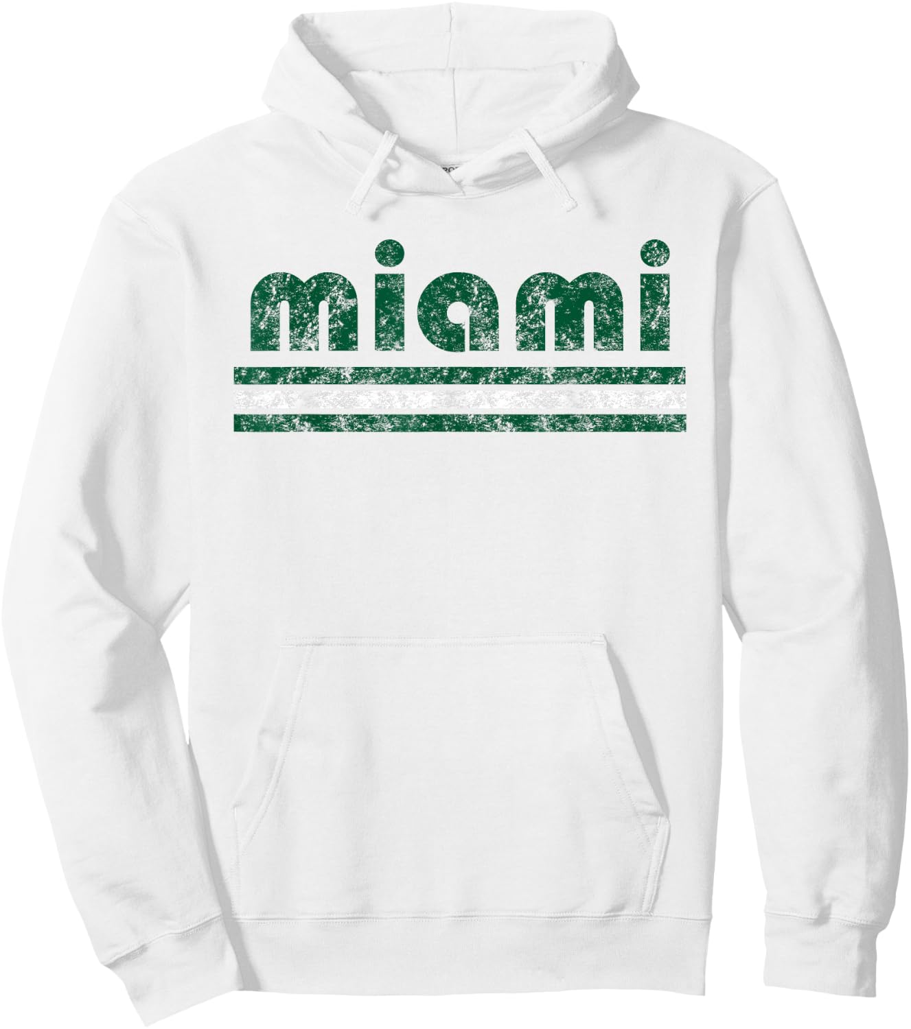 Miami Florida Retro Vintage Weathered Hoodie - Hoodie | White