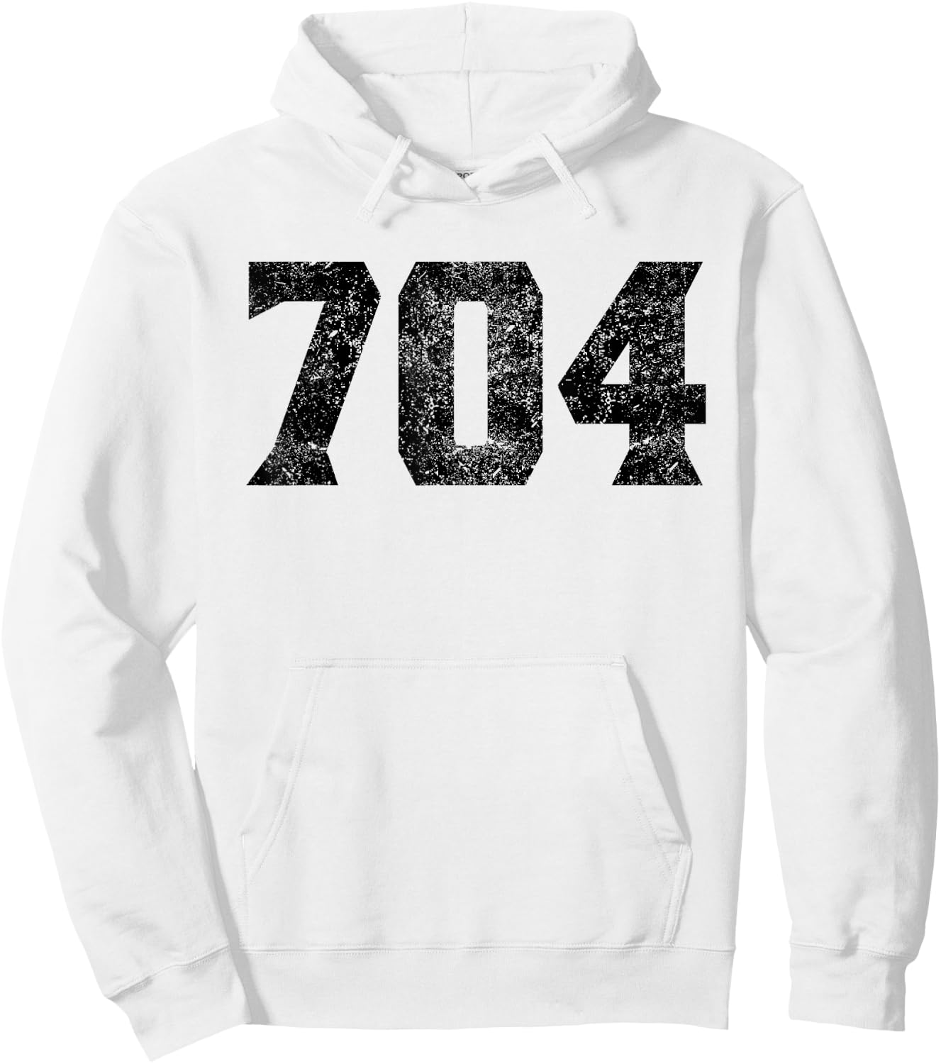 704 Area Code Charlotte NC Graphic Hoodie - Hoodie | White
