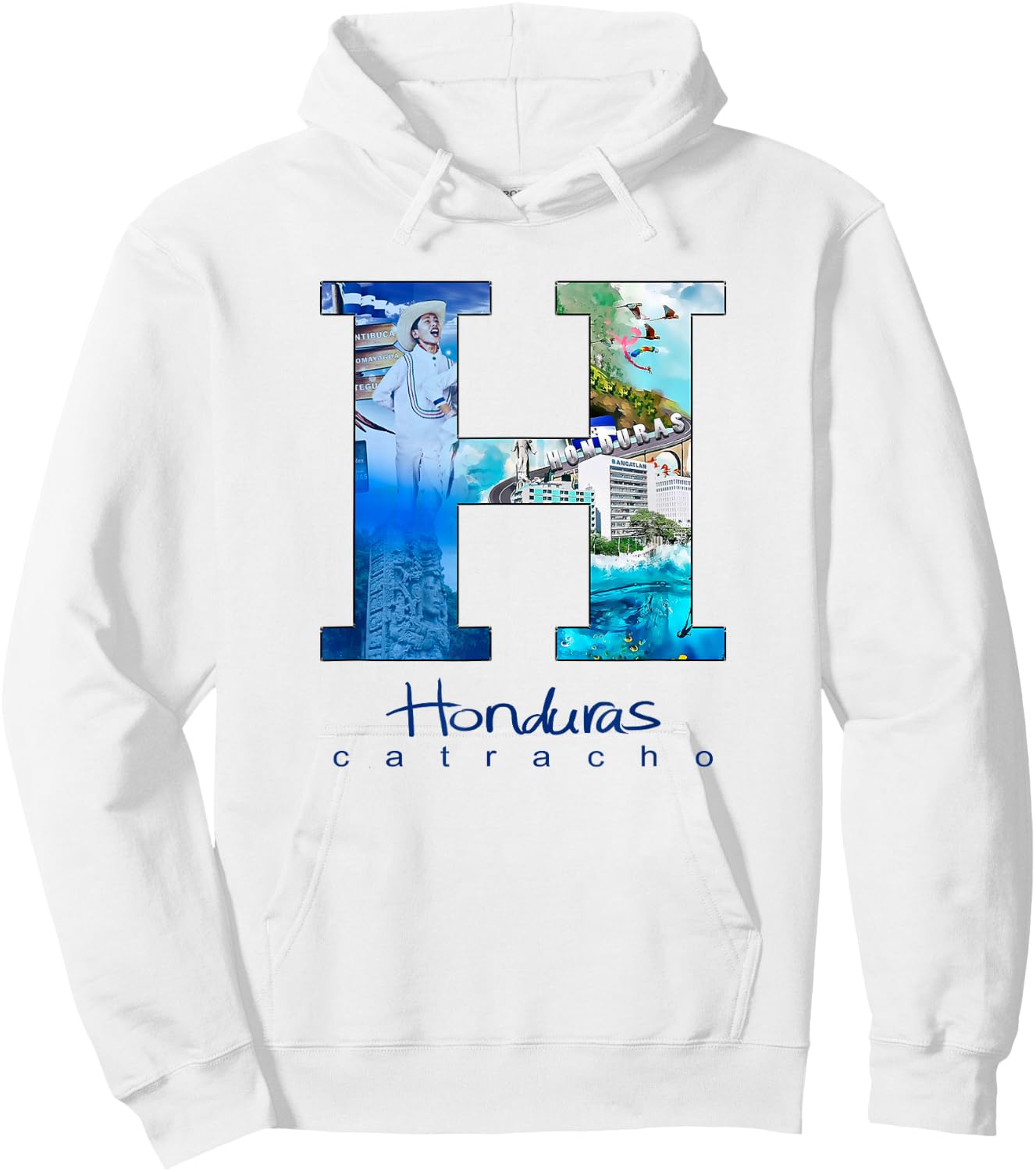 Camisas catrachas Honduras Shirt Hoodie - Hoodie | White