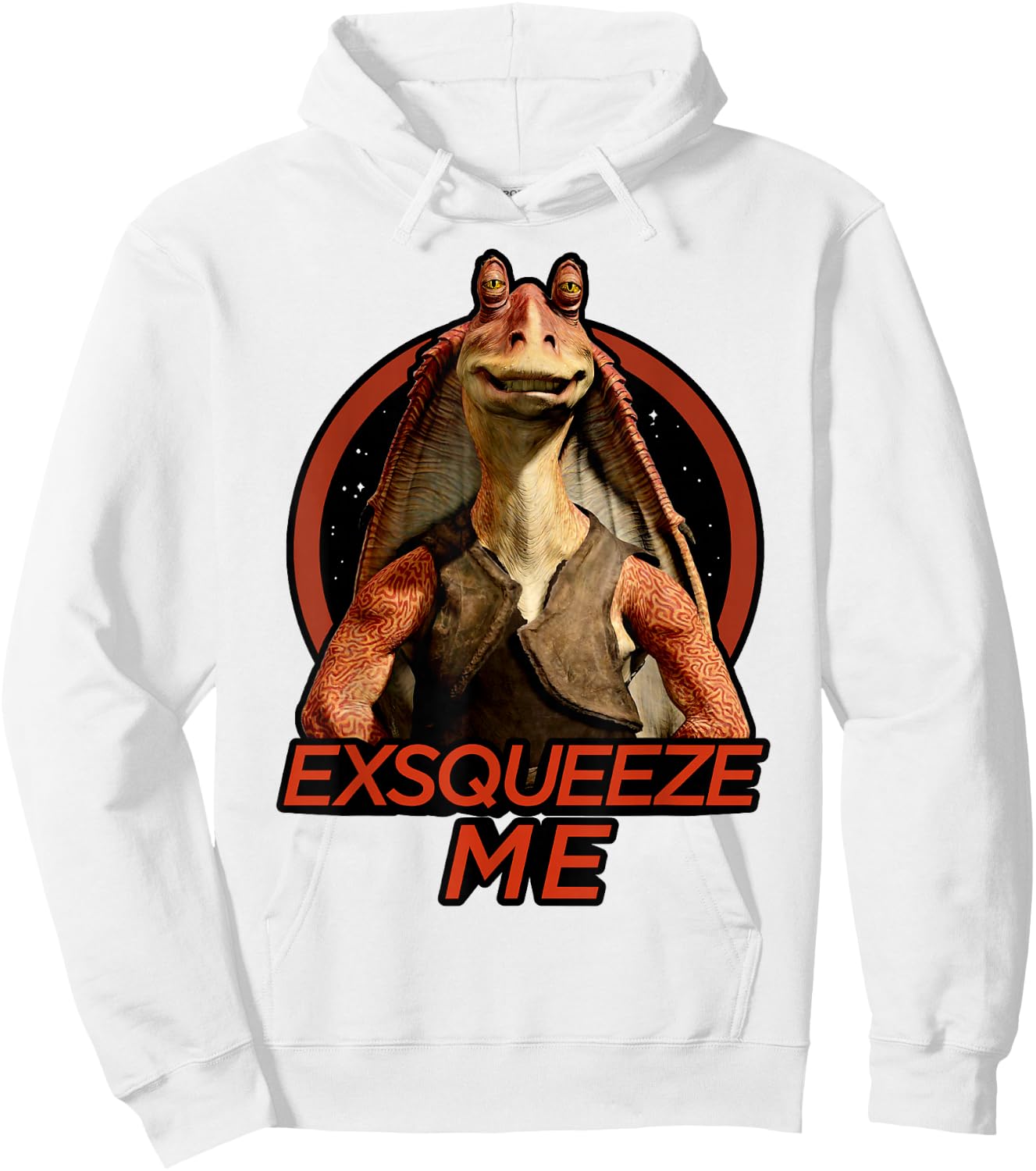 Star Wars Jar Jar Binks Exsqueeze Me Graphic Z1 Hoodie - Hoodie | White