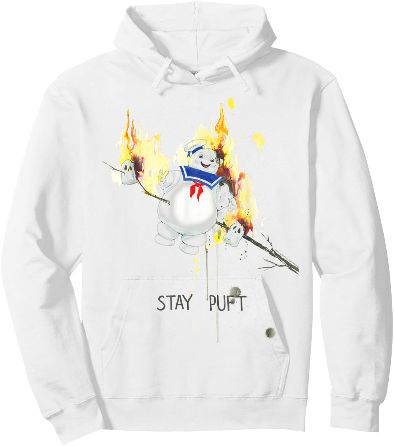 Ghostbusters Stay Puft Roasted Marshmallow Funny Retro Movie Hoodie - Hoodie | White