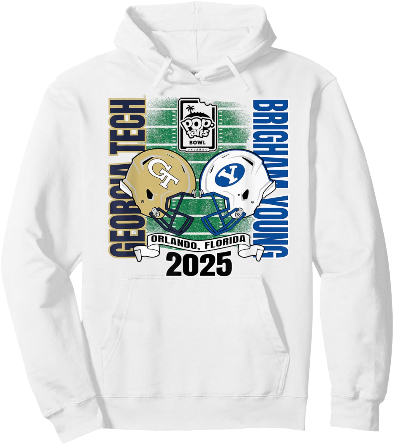 Georgia Tech Yellow Jackets vs BYU Cougars Pop-Tarts Bowl 25 Hoodie - Hoodie | White