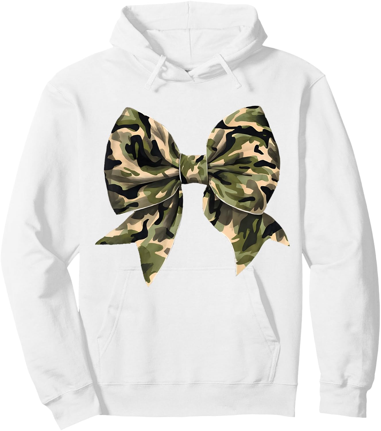 Camo Coquette Bow Hunting Duck Hunting Camouflage Hoodie - Hoodie | White