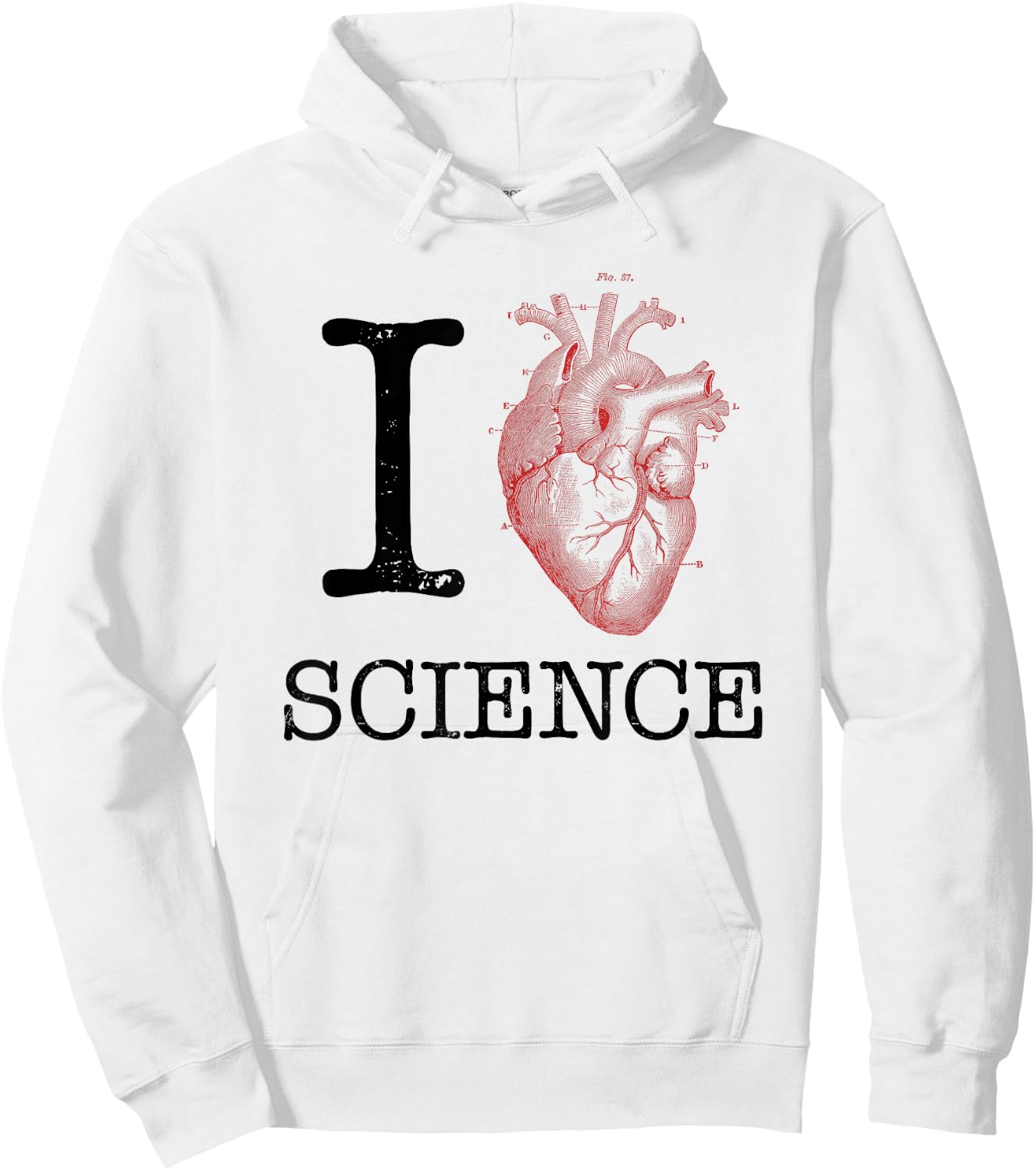 I Love Heart Science T Shirt - Biology Teacher Women Kids Hoodie - Hoodie | White