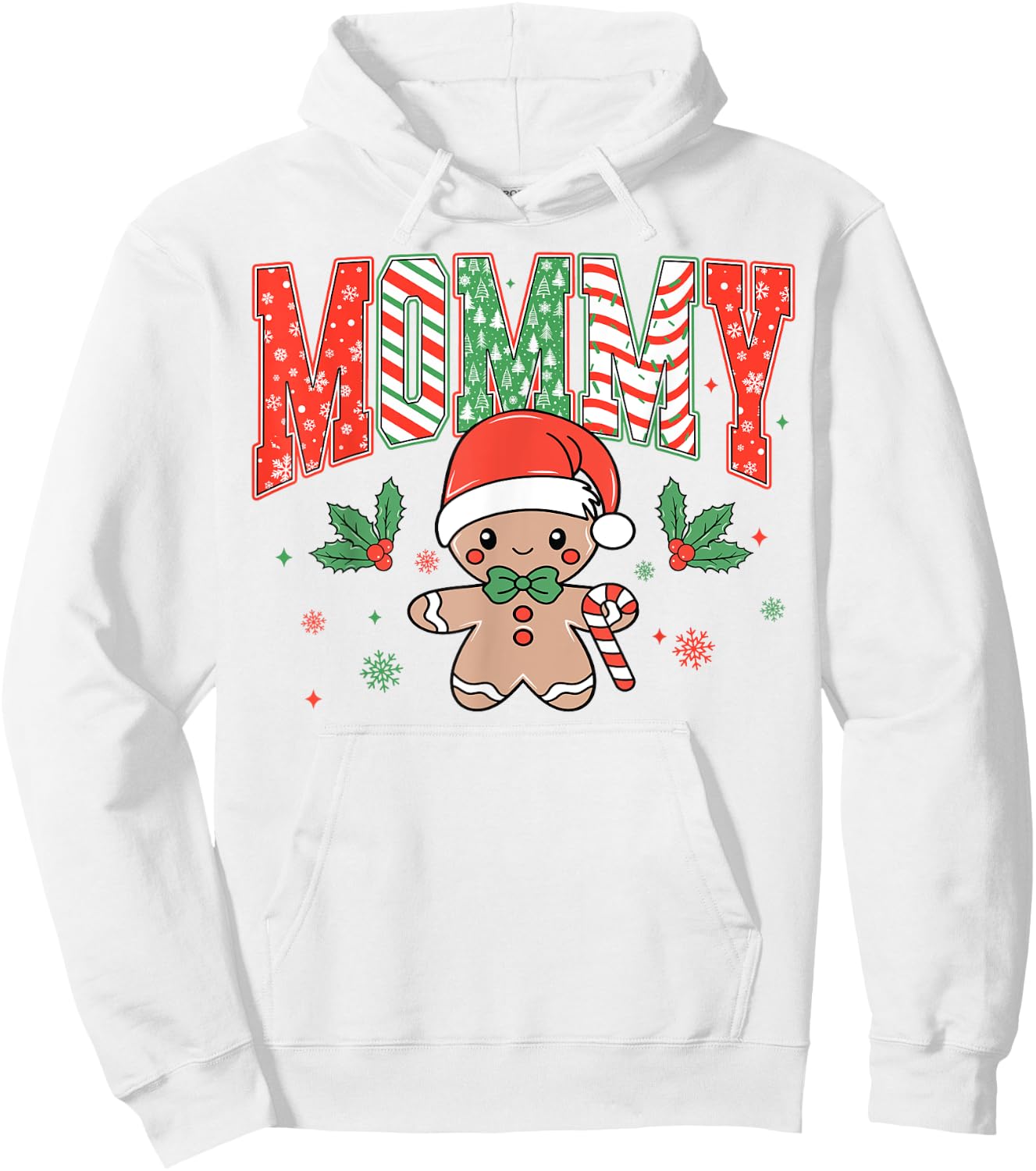 Gingerbread Mommy Christmas Cookies Pajama Family Matching Hoodie - Hoodie | White