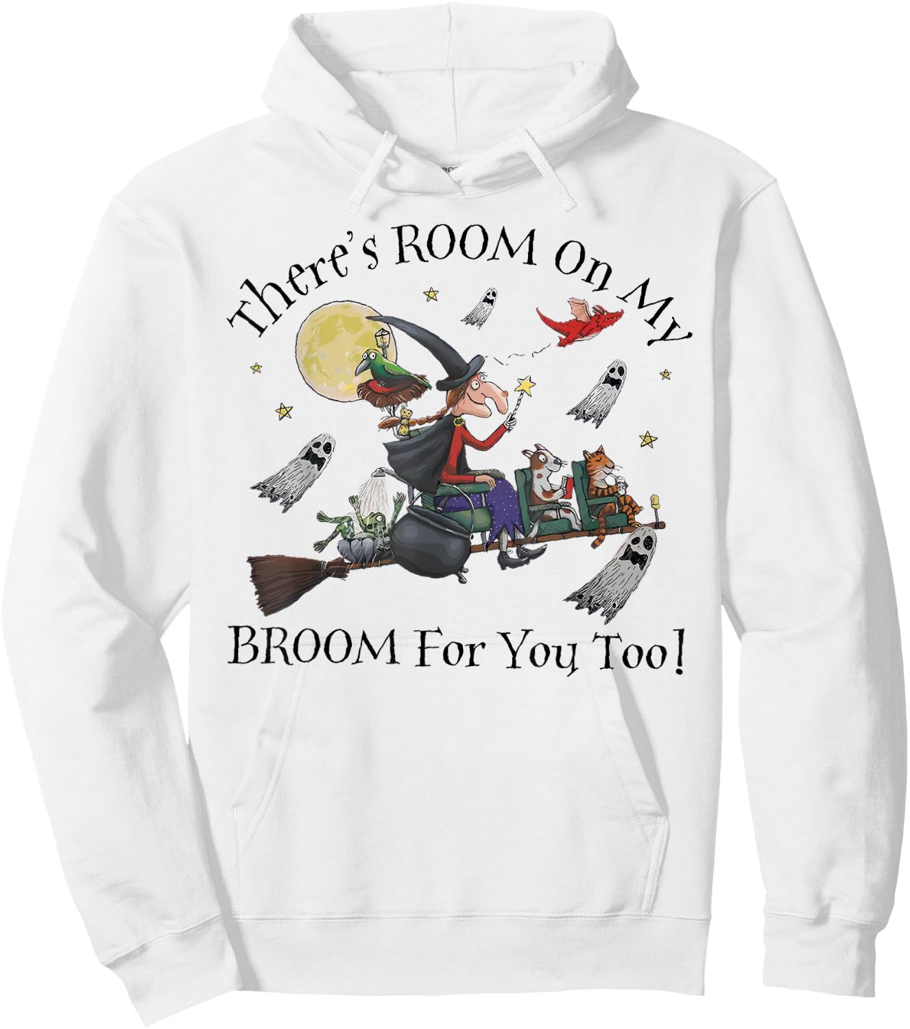 Halloween There's Room On My Broom For You Too Teacher Hoodie - Hoodie | White