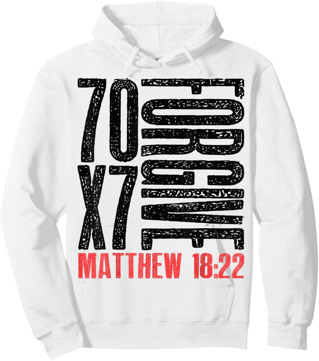 Forgive 70 x 7 Matthew 18:22 Hoodie - Hoodie | White