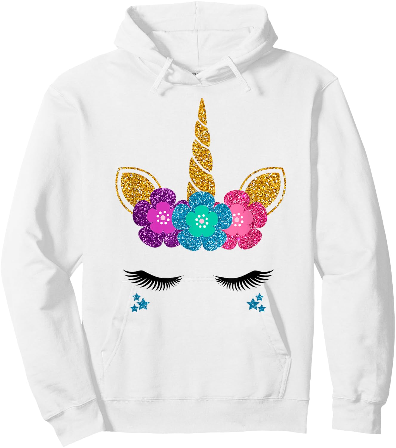 Unicorn Face Halloween Costume Idea And Birthday Outfit Hoodie - Hoodie | White
