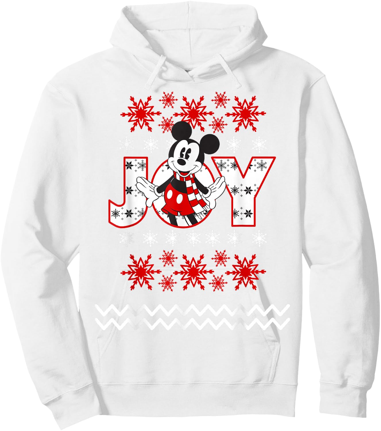 Disney - Mickey Mouse Holiday Joy Hoodie - Hoodie | White