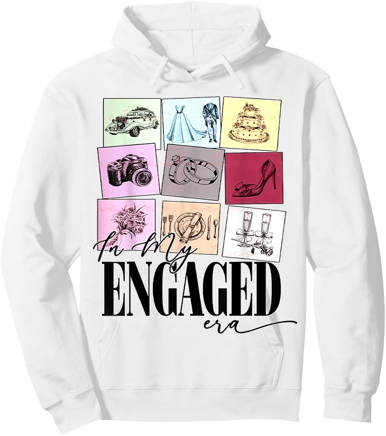 funny Engagement Quote In My Engaged Era Cool Fiancee Hoodie - Hoodie | White
