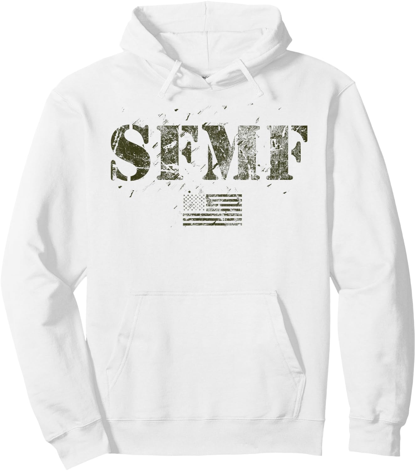 SFMF American Military USA Flag Stand Up America Pride Gift Women Kids Men Hoodie - Hoodie | White