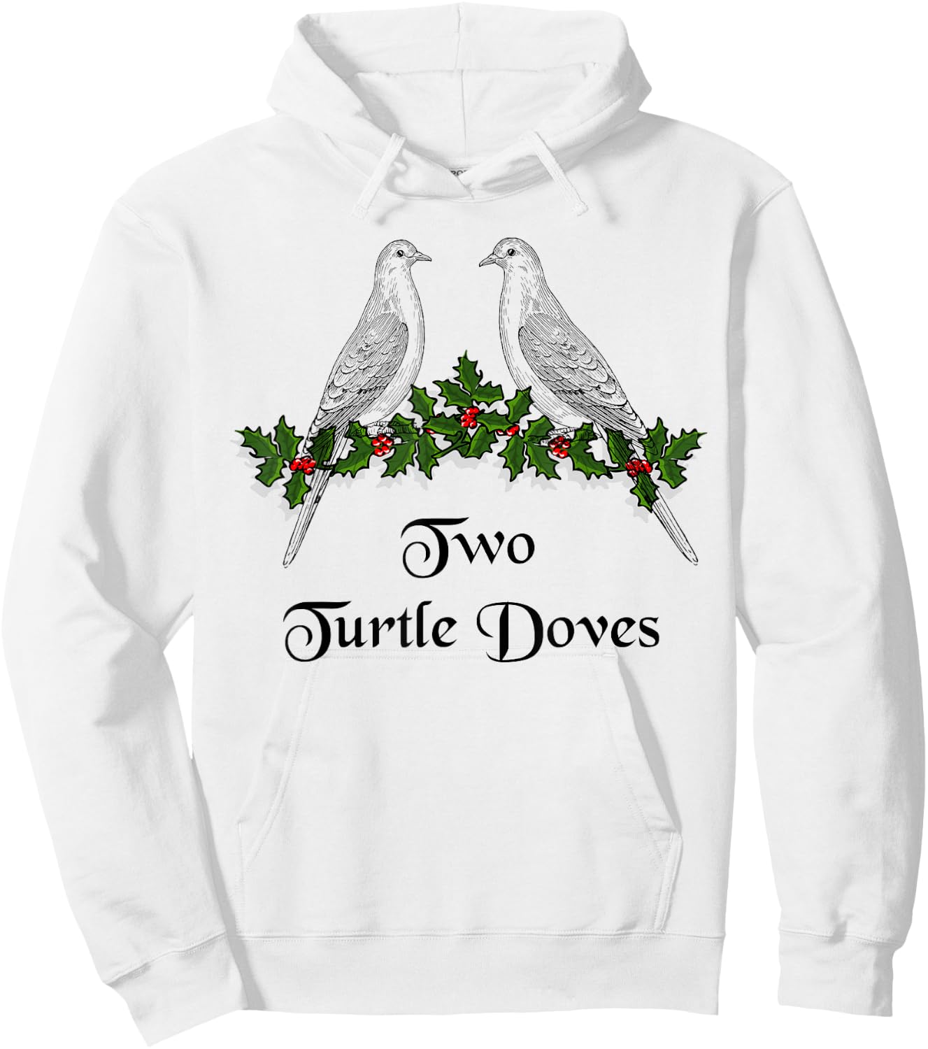 Two Turtle Doves Twelve Days of Christmas Hoodie - Hoodie | White