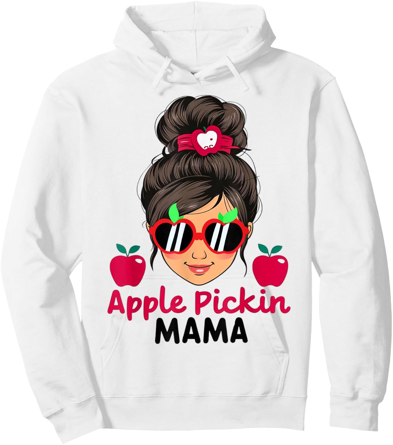 Apple Pickin Mama Cute Mom Apple Picking Crew Harvest Season Hoodie - Hoodie | White