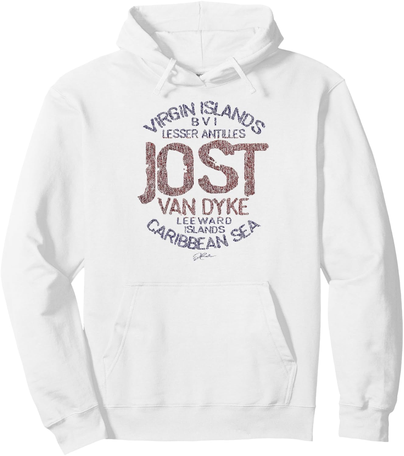 JCombs: Jost Van Dyke, BVI Hoodie - Hoodie | White