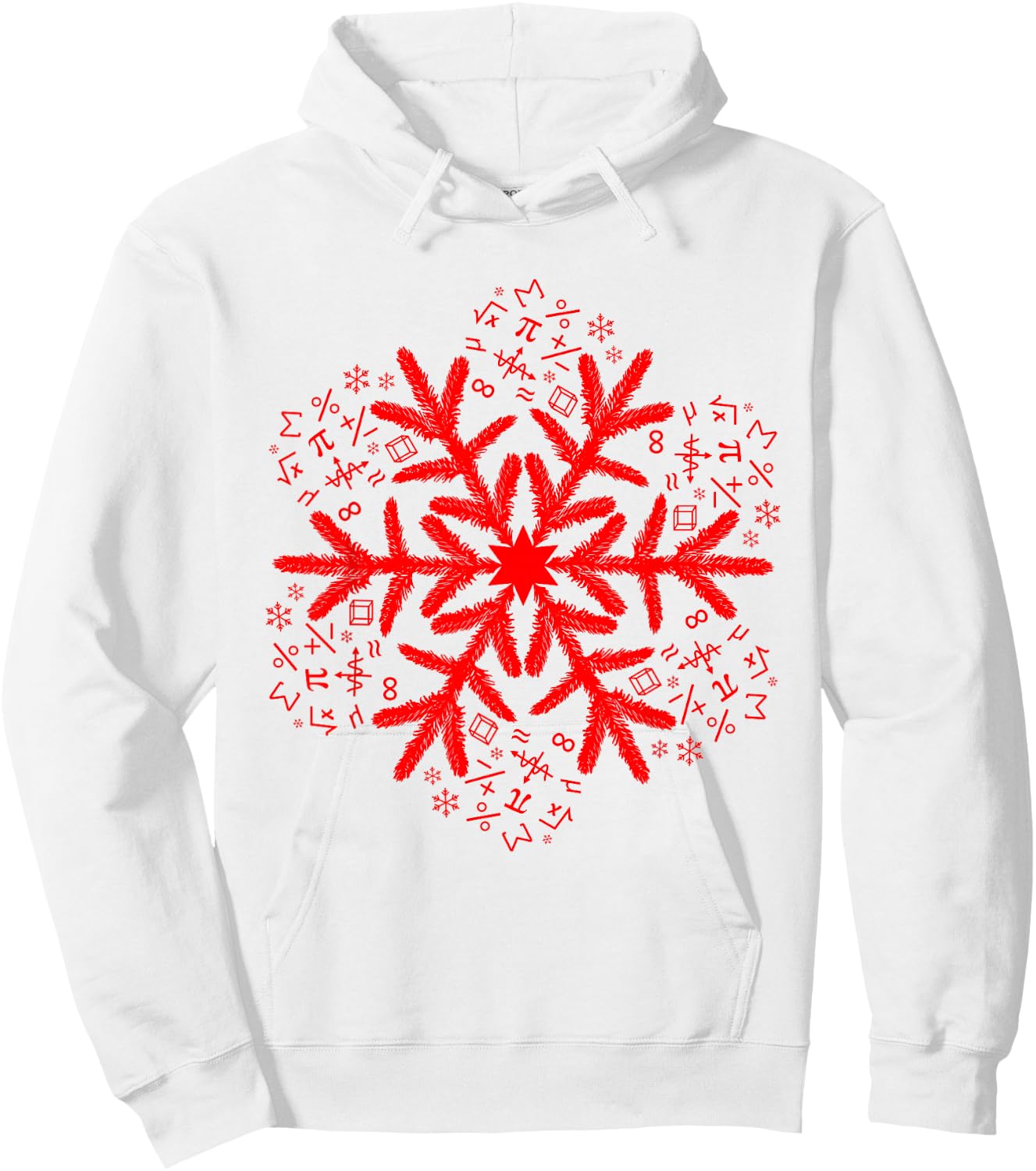 Mathematics Snowflake Math Christmas Hoodie - Hoodie | White