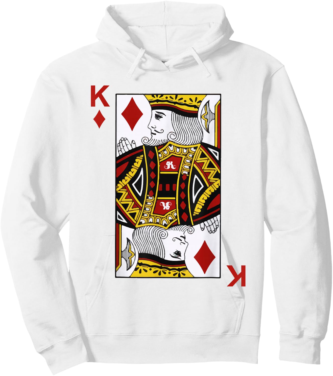 King of Diamond Blackjack Cards Poker 21 K Shirt Hoodie - Hoodie | White