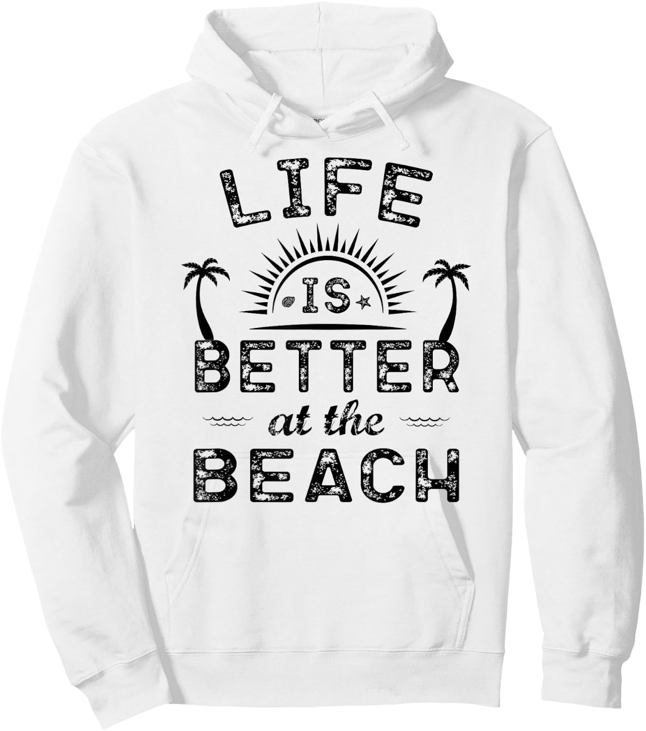 Life Is Better At The Beach T Shirt | Sea Lover Gift Hoodie - Hoodie | White
