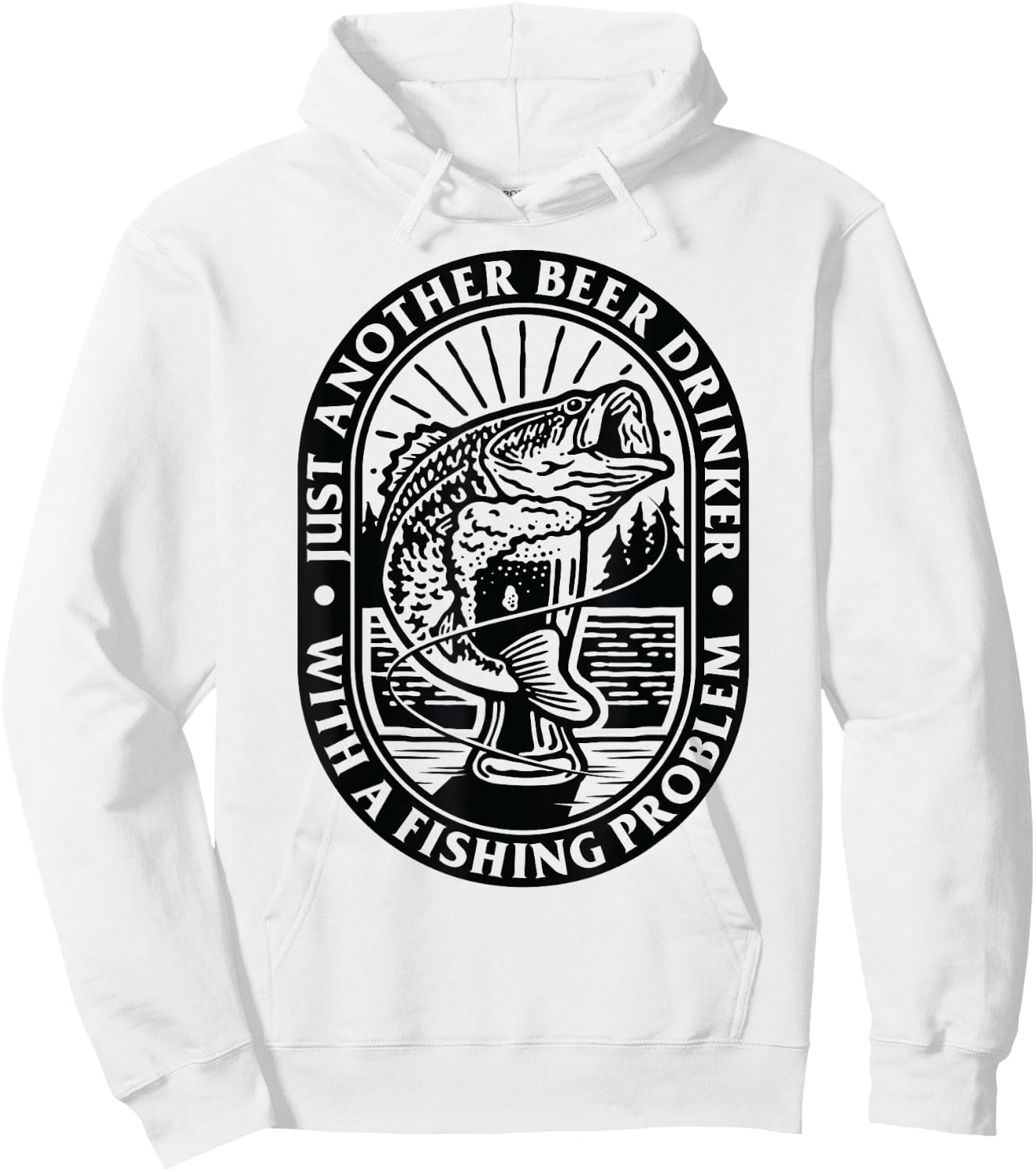 Funny Another Beer Drinker With a Fishing Problem For Dad Hoodie - Hoodie | White