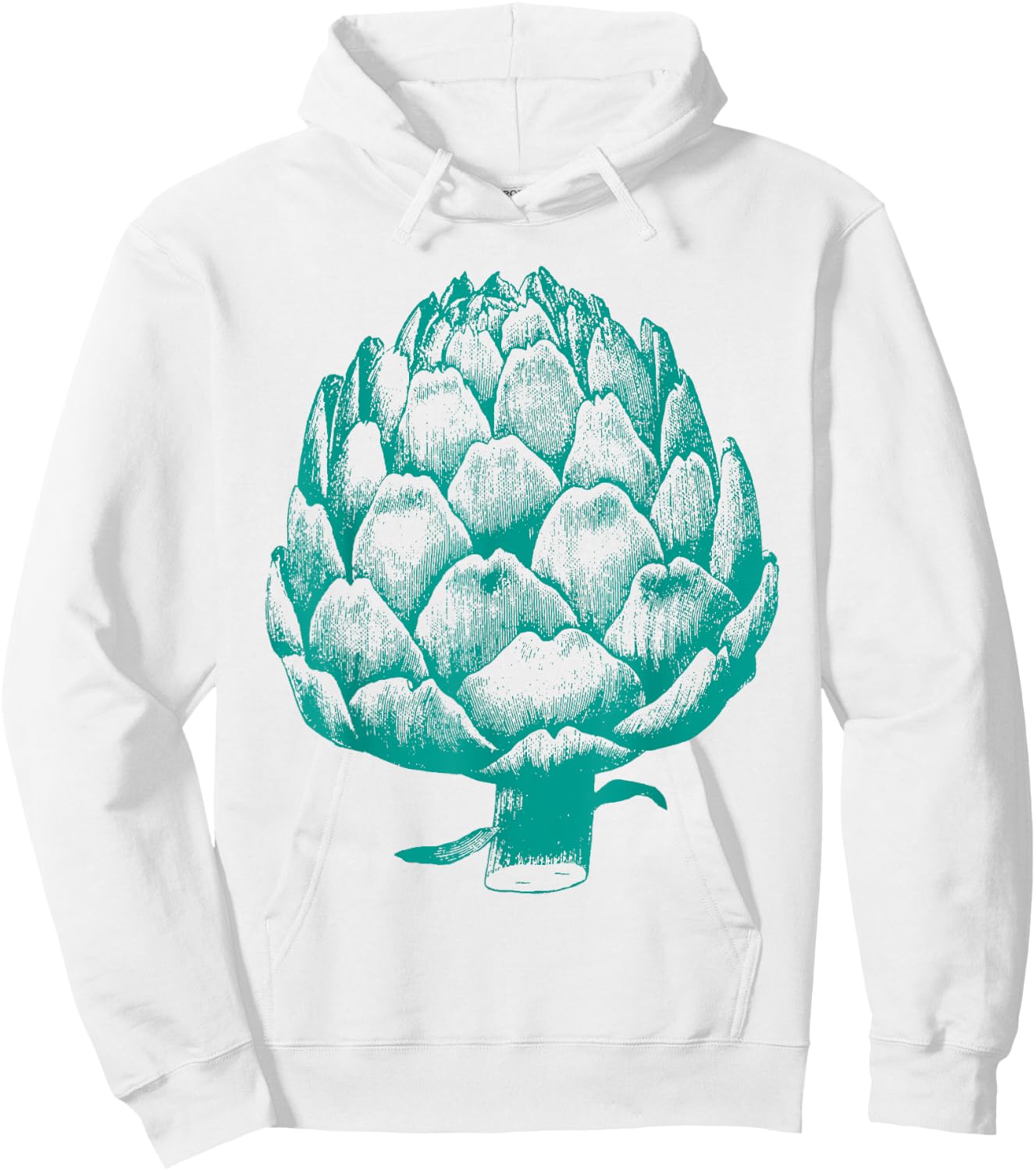 Huge Giant Artichoke Graphic Vegetable Hoodie - Hoodie | White