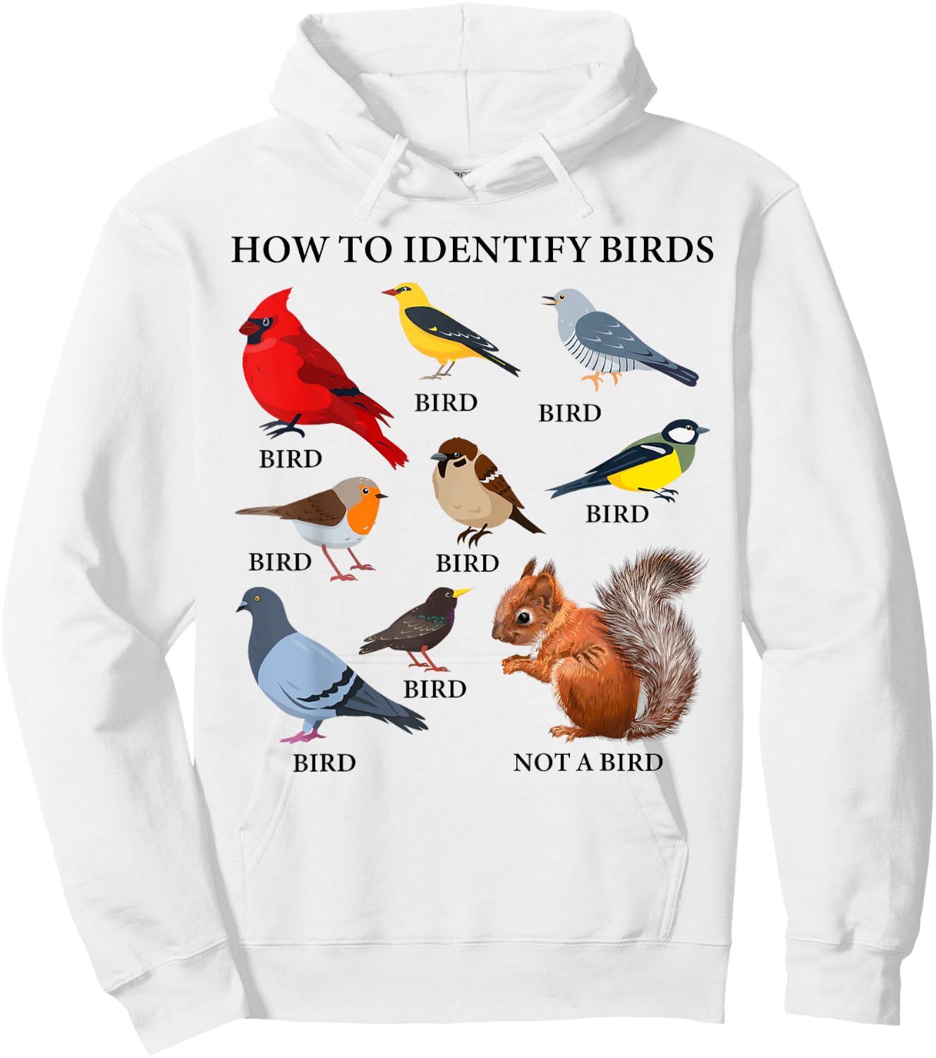 How to Identify Birds Funny Birds Identification Birdwatcher Hoodie - Hoodie | White