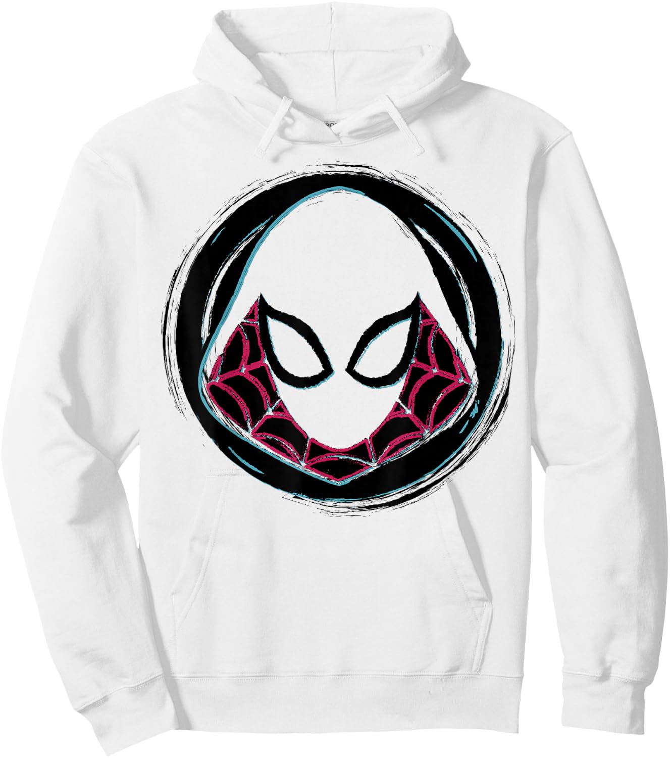 Marvel Spider-Gwen Face Symbol Badge Graphic Hoodie - Hoodie | White