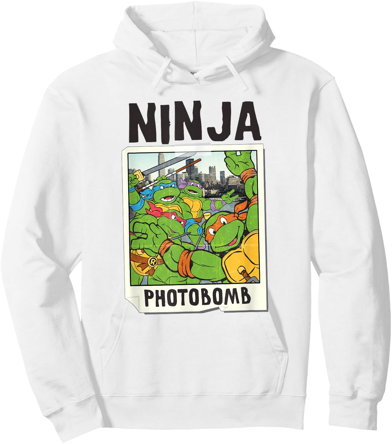 TMNT Ninja Photobomb NYC Hoodie - Hoodie | White