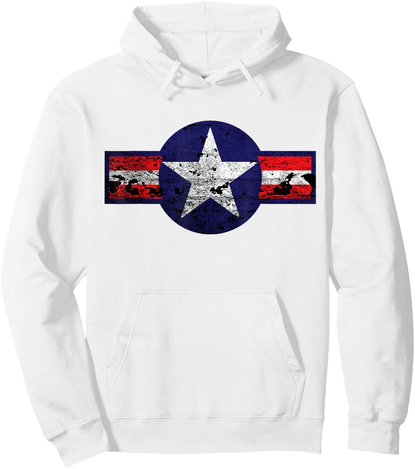 Vintage WW2 Aircraft Battle Star Aviator Hoodie - Hoodie | White