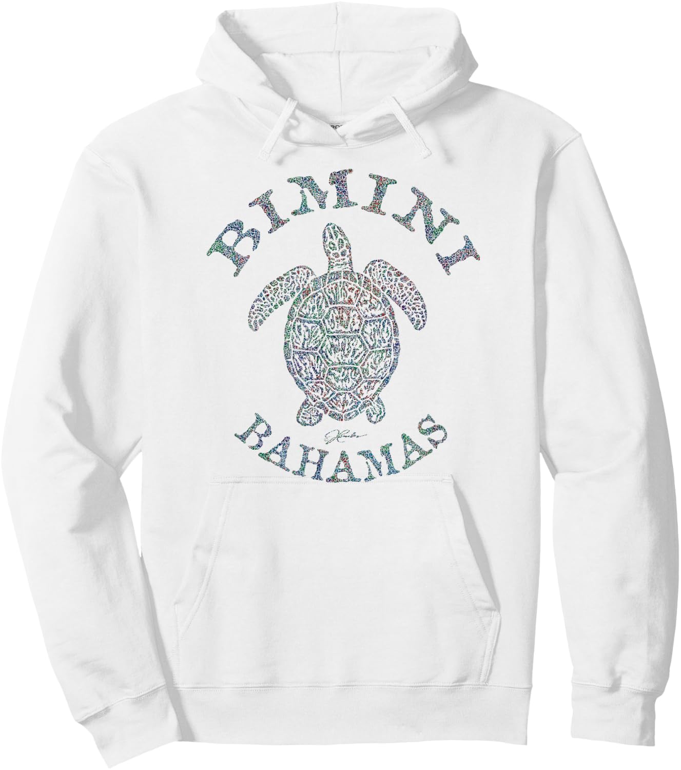 JCombs: Bimini, Bahamas, Sea Turtle Hoodie - Hoodie | White