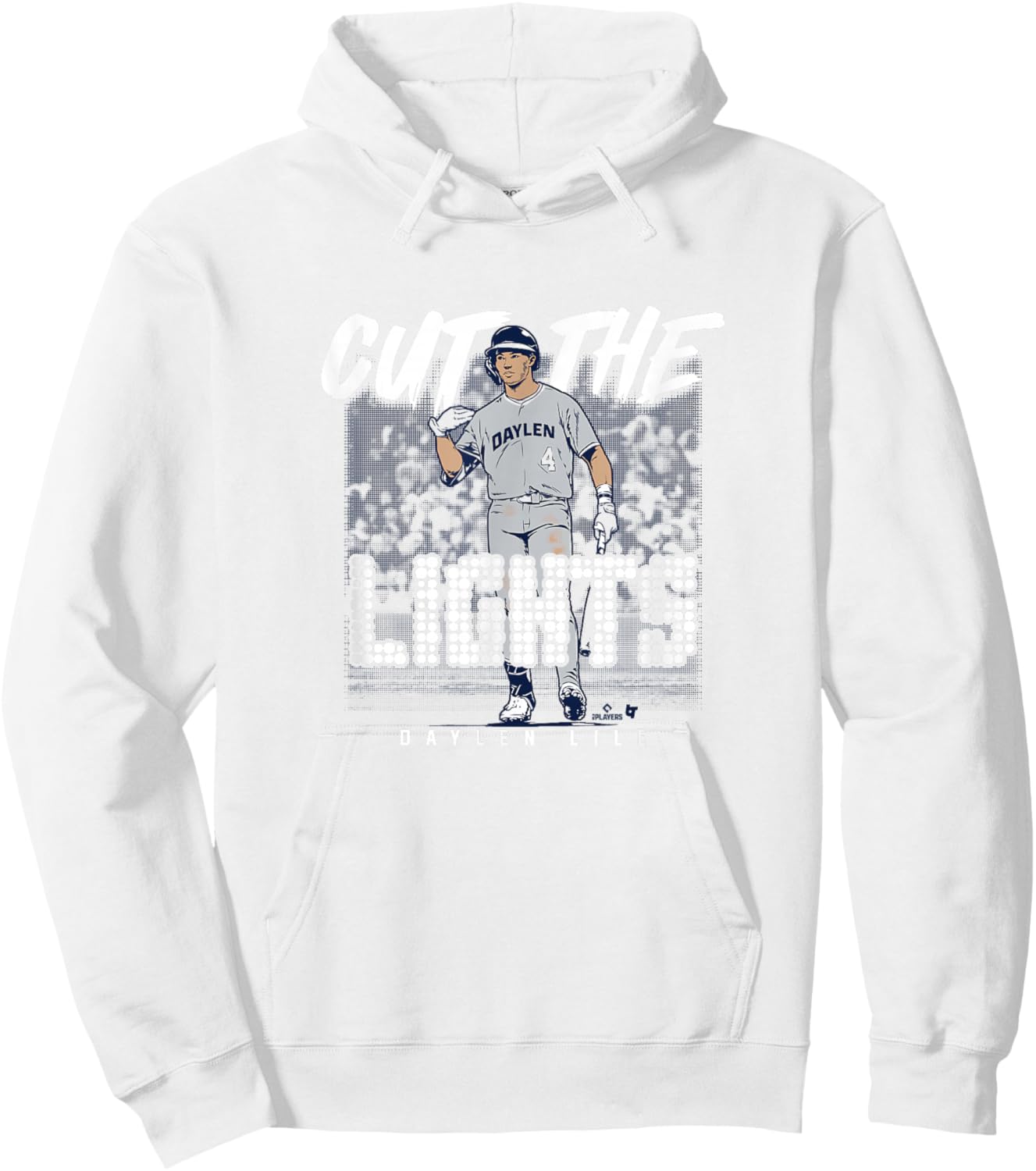Daylen Lile - Cut the Lights - Washington, D.C. Baseball Hoodie - Hoodie | White