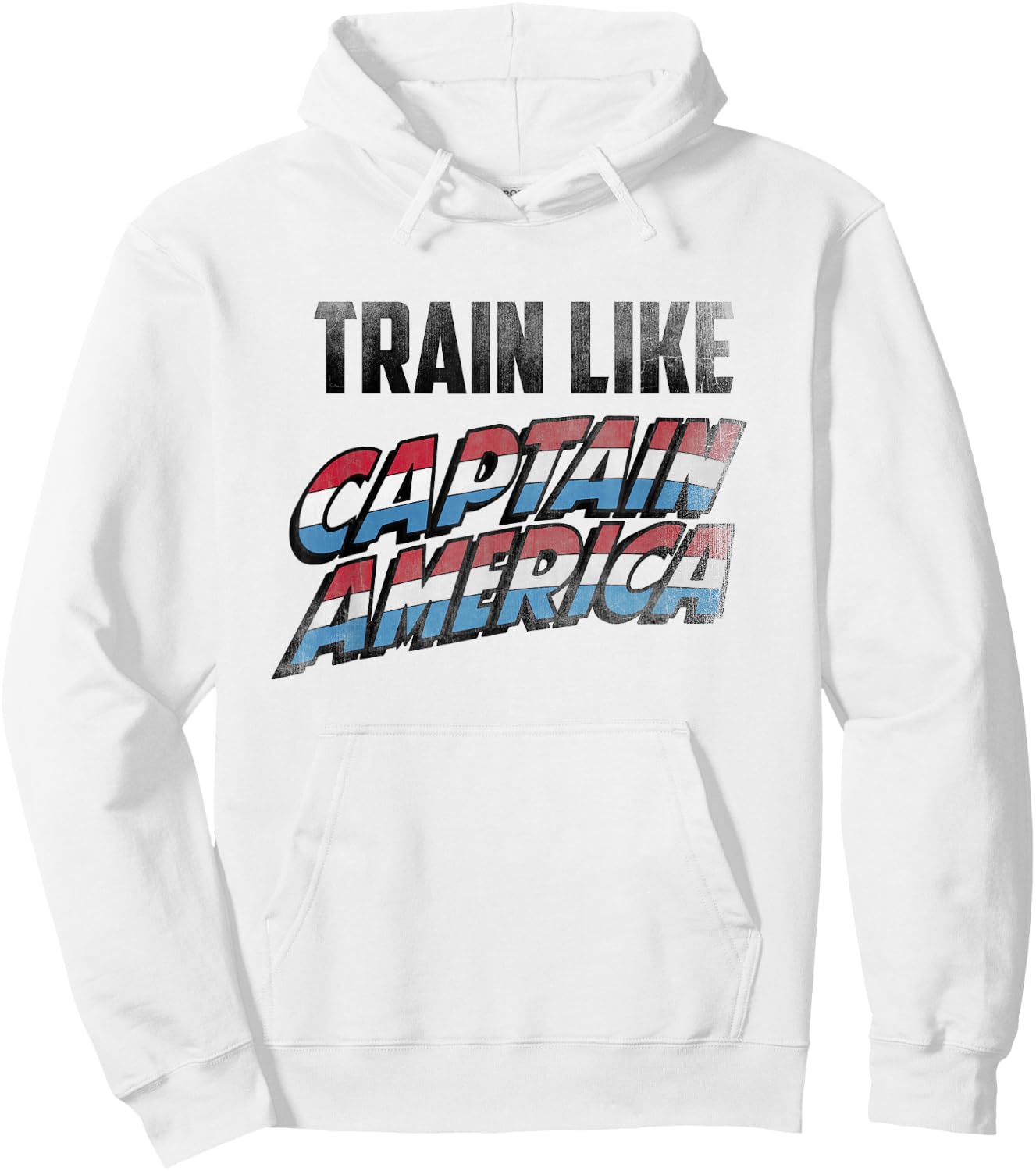 Marvel Train Like Captain America Workout Graphic Hoodie - Hoodie | White