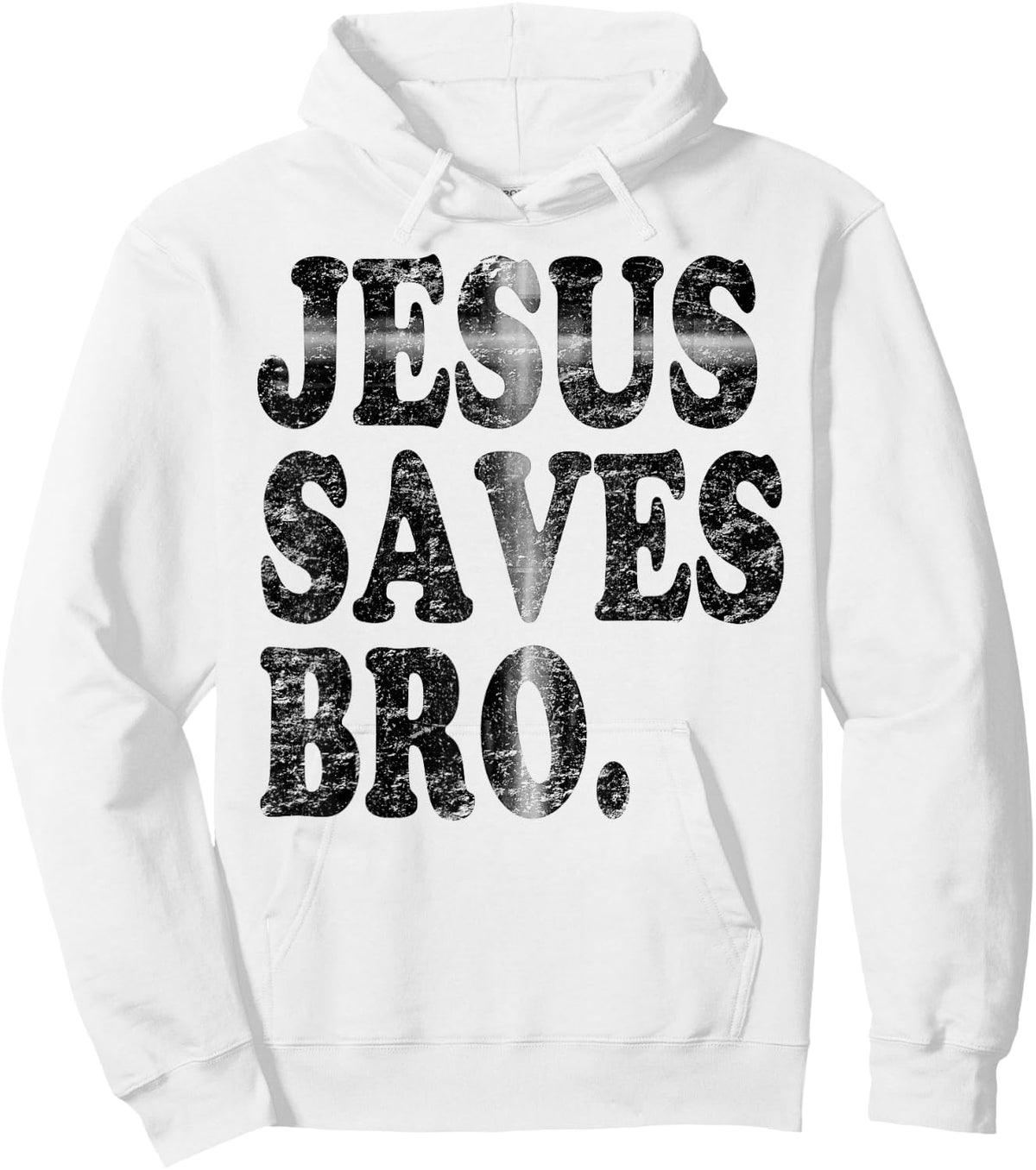 Jesus Saves Bro Vintage Hidden Christian Cross Hoodie - Hoodie | White