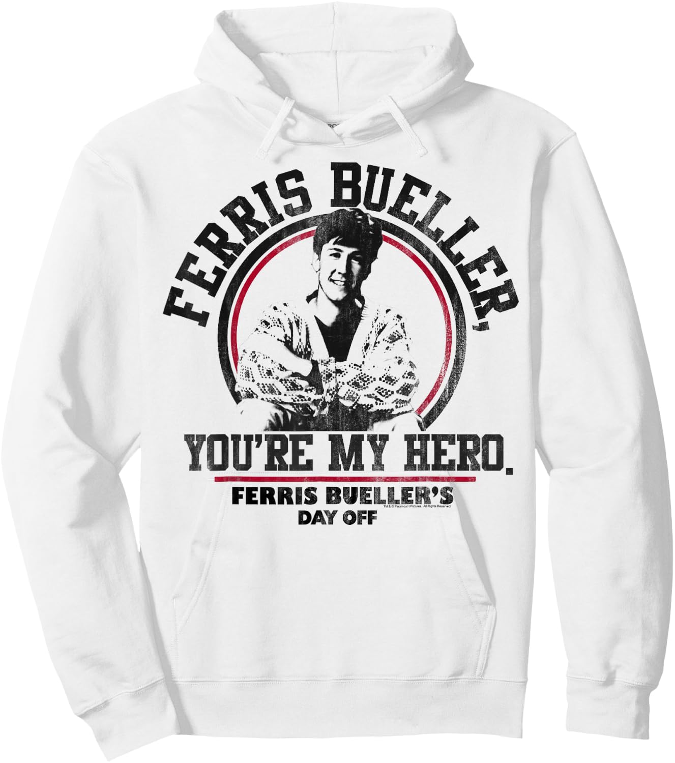 Ferris Bueller Cameron Frye Hero Quote Graphic Hoodie - Hoodie | White