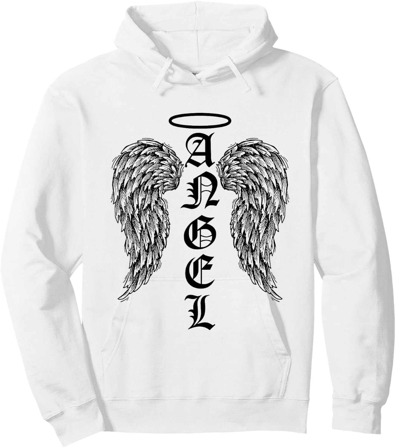 Angel Wings Halo Feathers God Awesome Funny Gift Hoodie - Hoodie | White