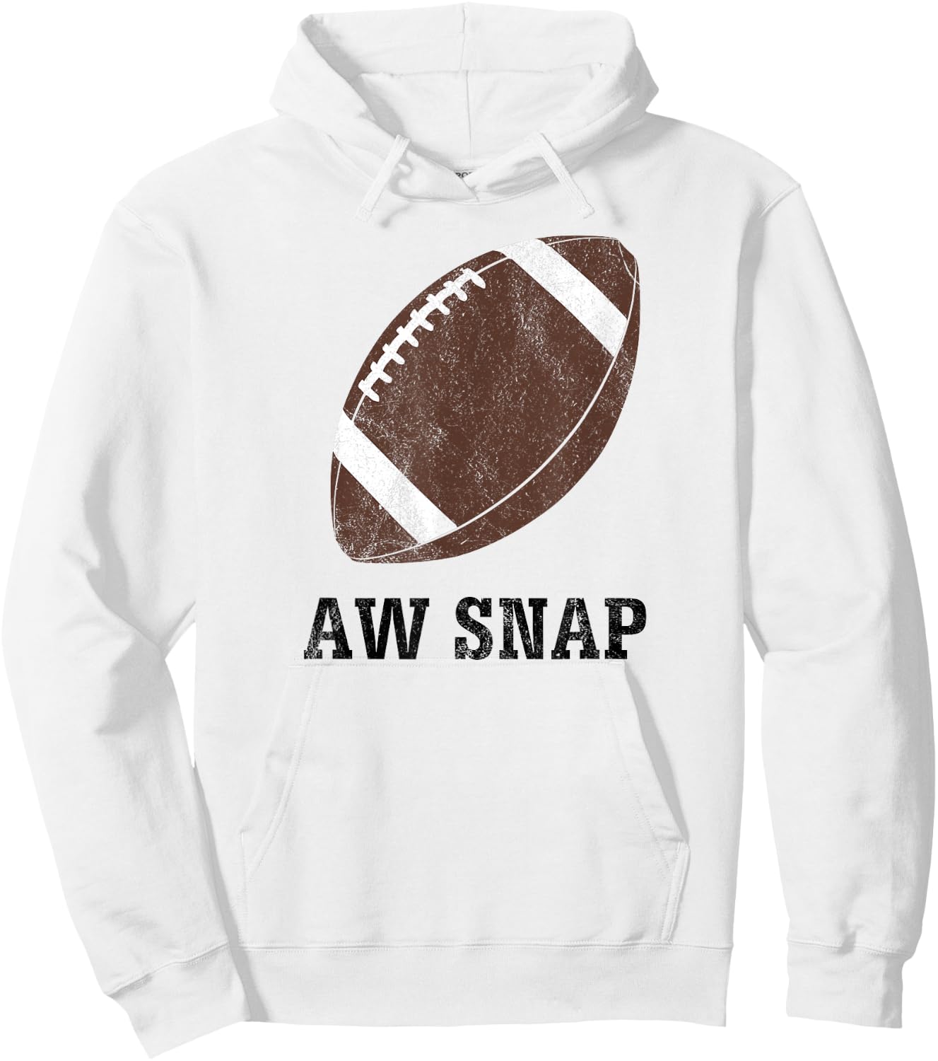 Aw Snap Funny Pun Football Lover T Shirt Hoodie - Hoodie | White