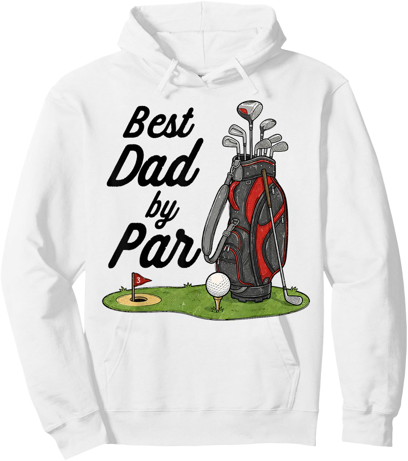 Dad Golf Best Dad By Par Funny Father's Day Golfing Hoodie - Hoodie | White