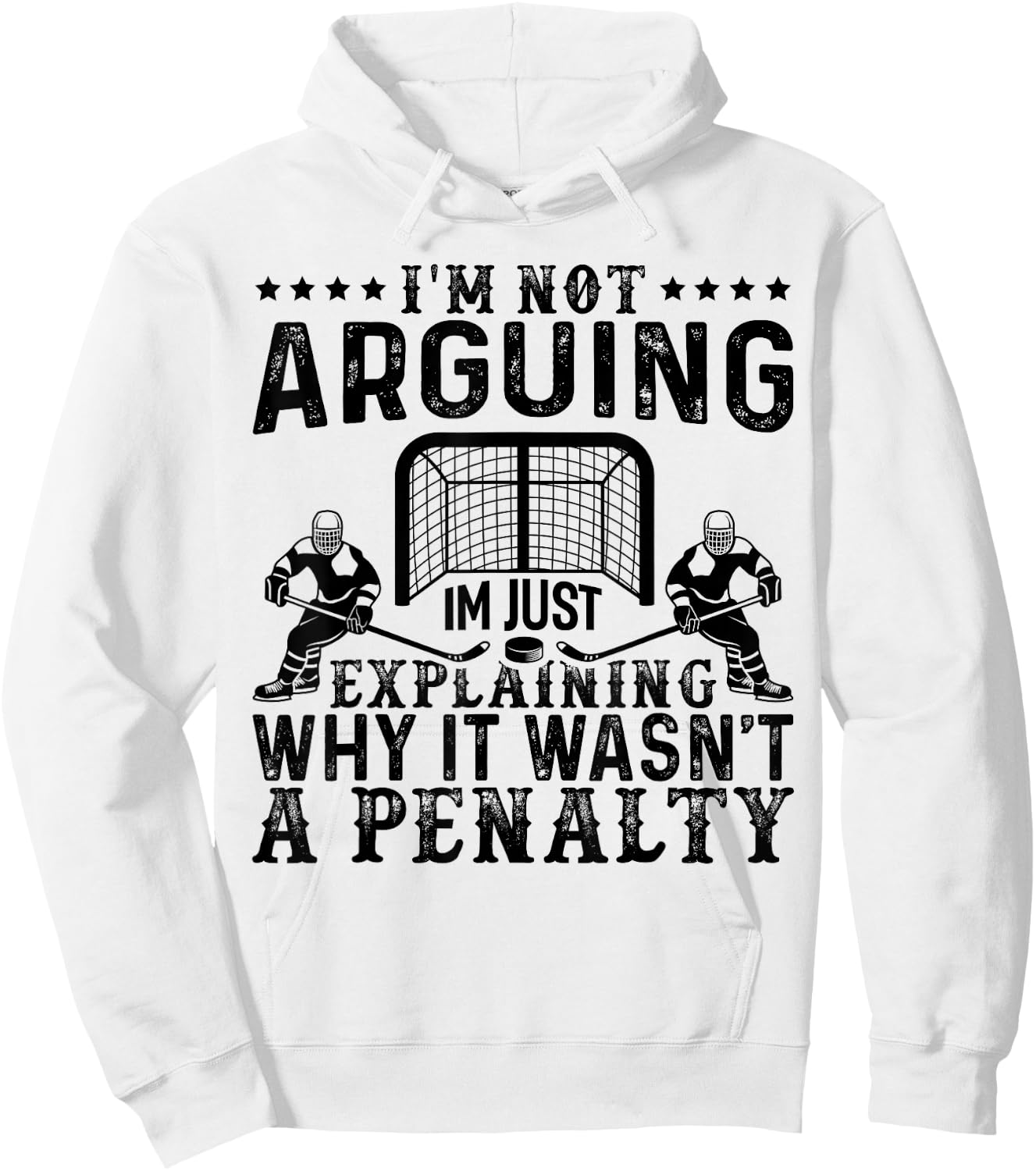 Hockey Player Arguing Gift Funny Hockey Hoodie - Hoodie | White