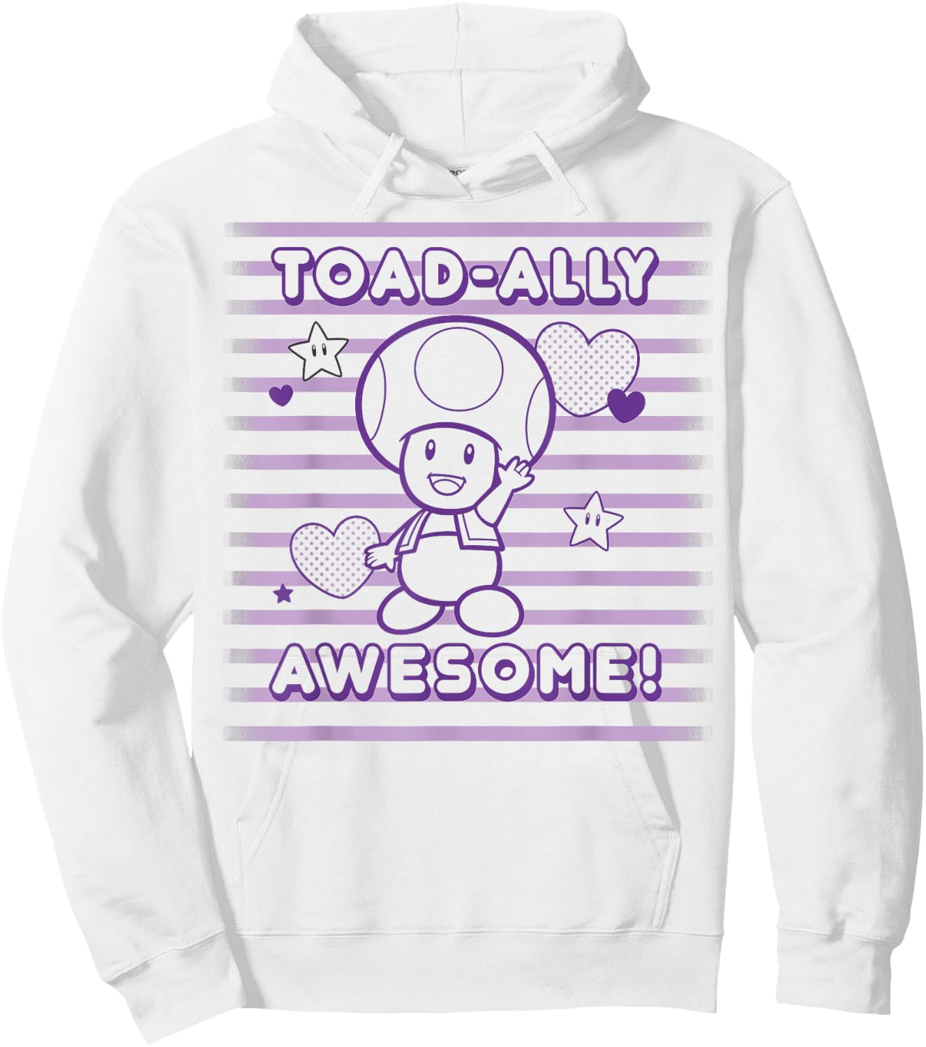 Nintendo Super Mario Toad-Ally Awesome Cute Graphic Hoodie - Hoodie | White