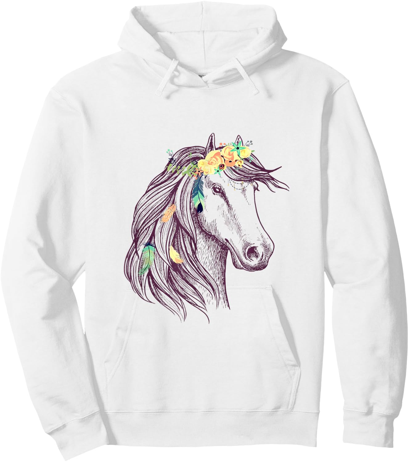 Horse Graphic - Horse For Girls Hoodie - Hoodie | White