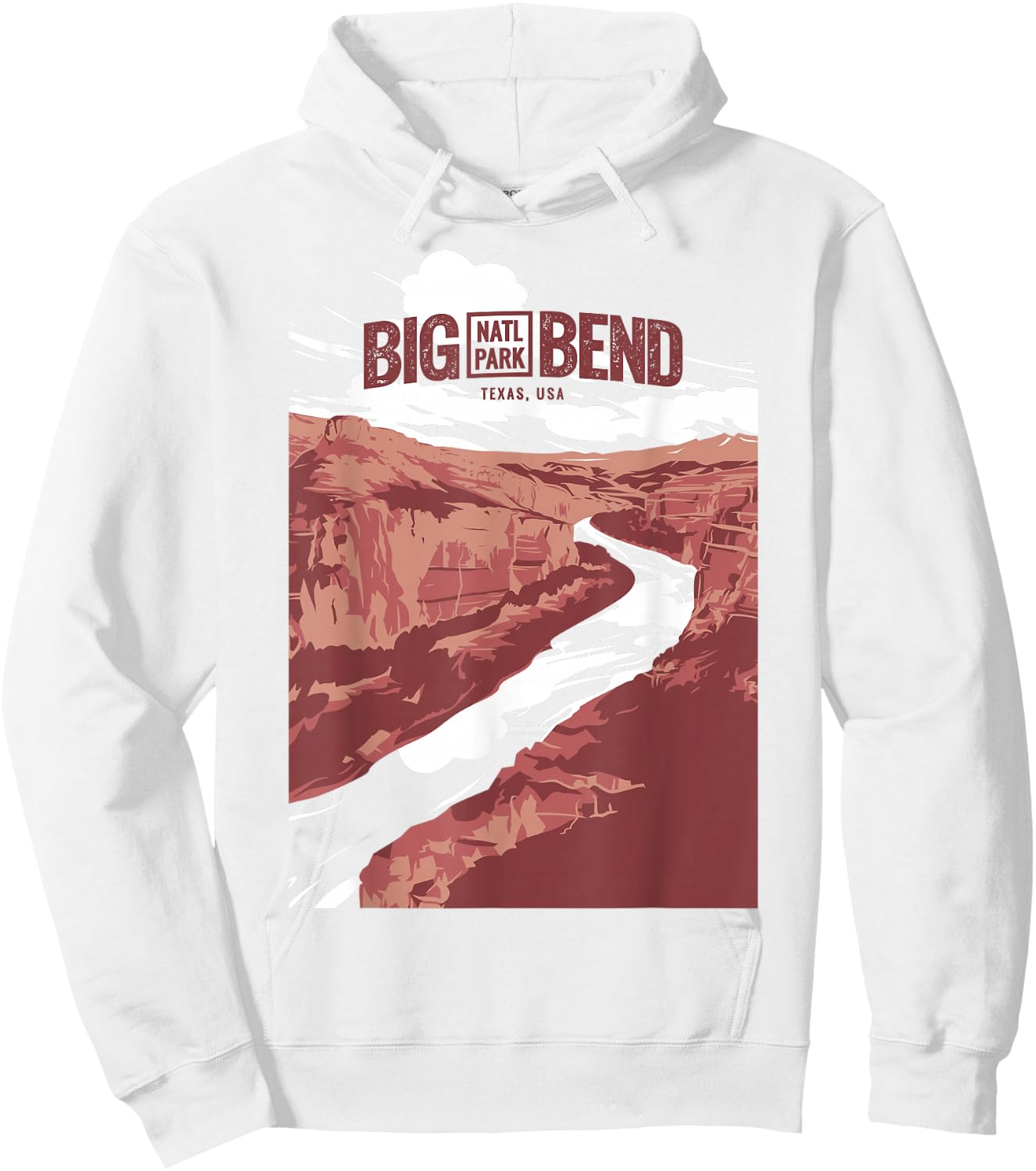 Big Bend National Park T shirt Texas Vintage Retro Gifts Hoodie - Hoodie | White