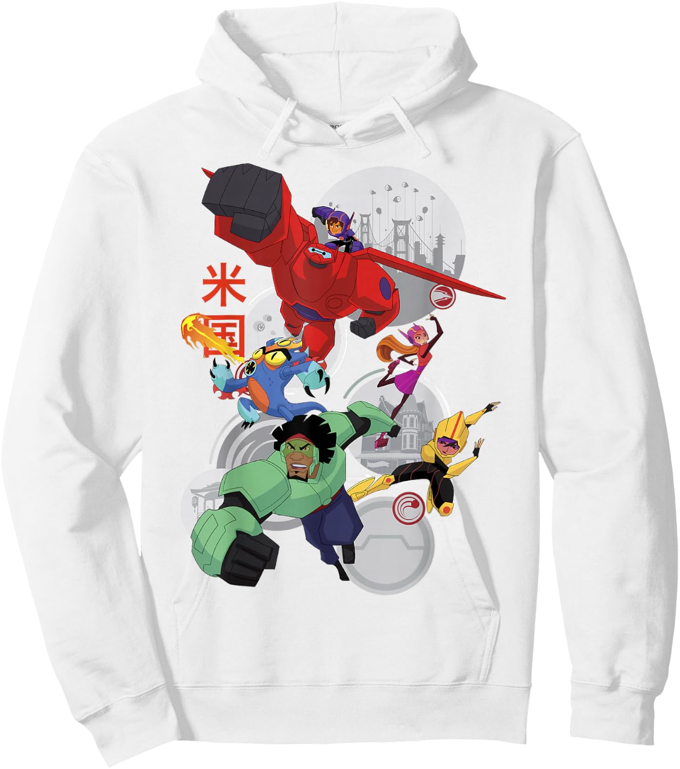 Disney Big Hero 6 TV Series Robo Team Graphic Hoodie - Hoodie | White