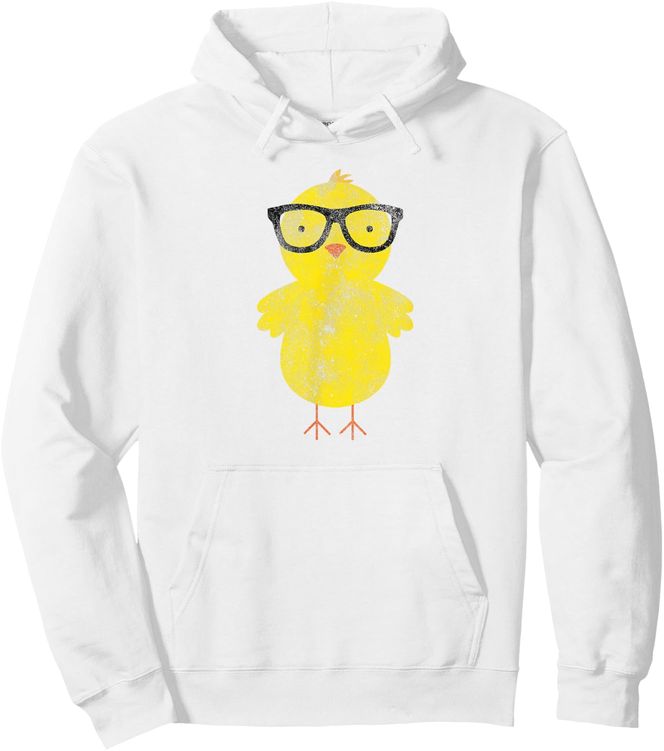 Baby Chick Easter - Nerd Glasses Hipster Hoodie - Hoodie | White