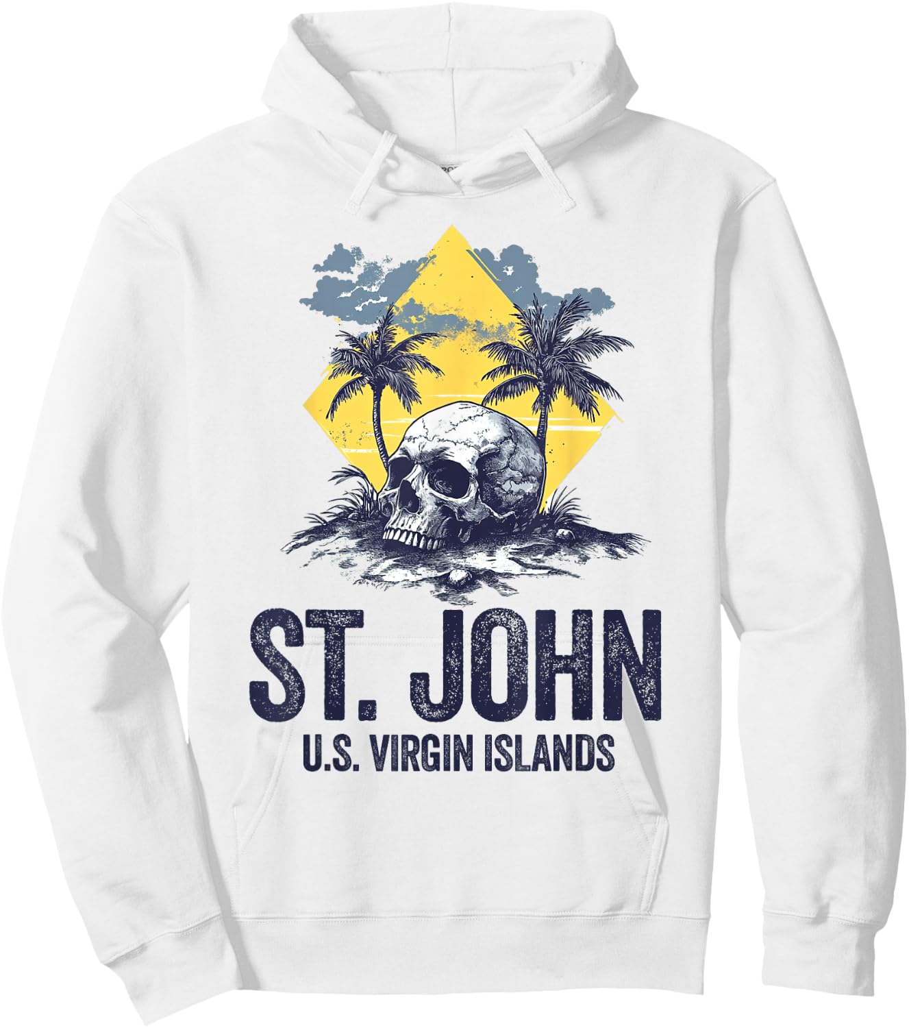 St. John U.S.V.I. US Virgin Island Souvenir Vacation Reminde Hoodie - Hoodie | White