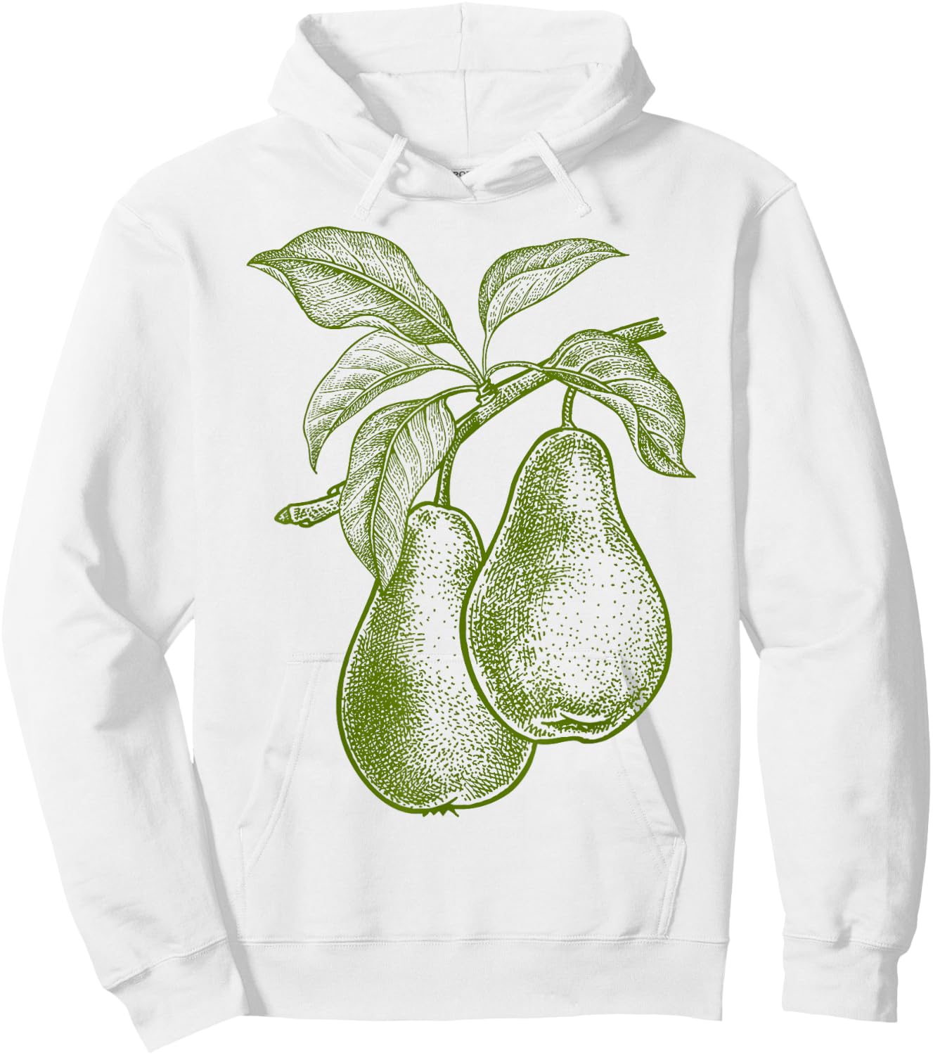 Pear Green Fruit Retro Vintage Line Graphic Gift - Pear Hoodie - Hoodie | White