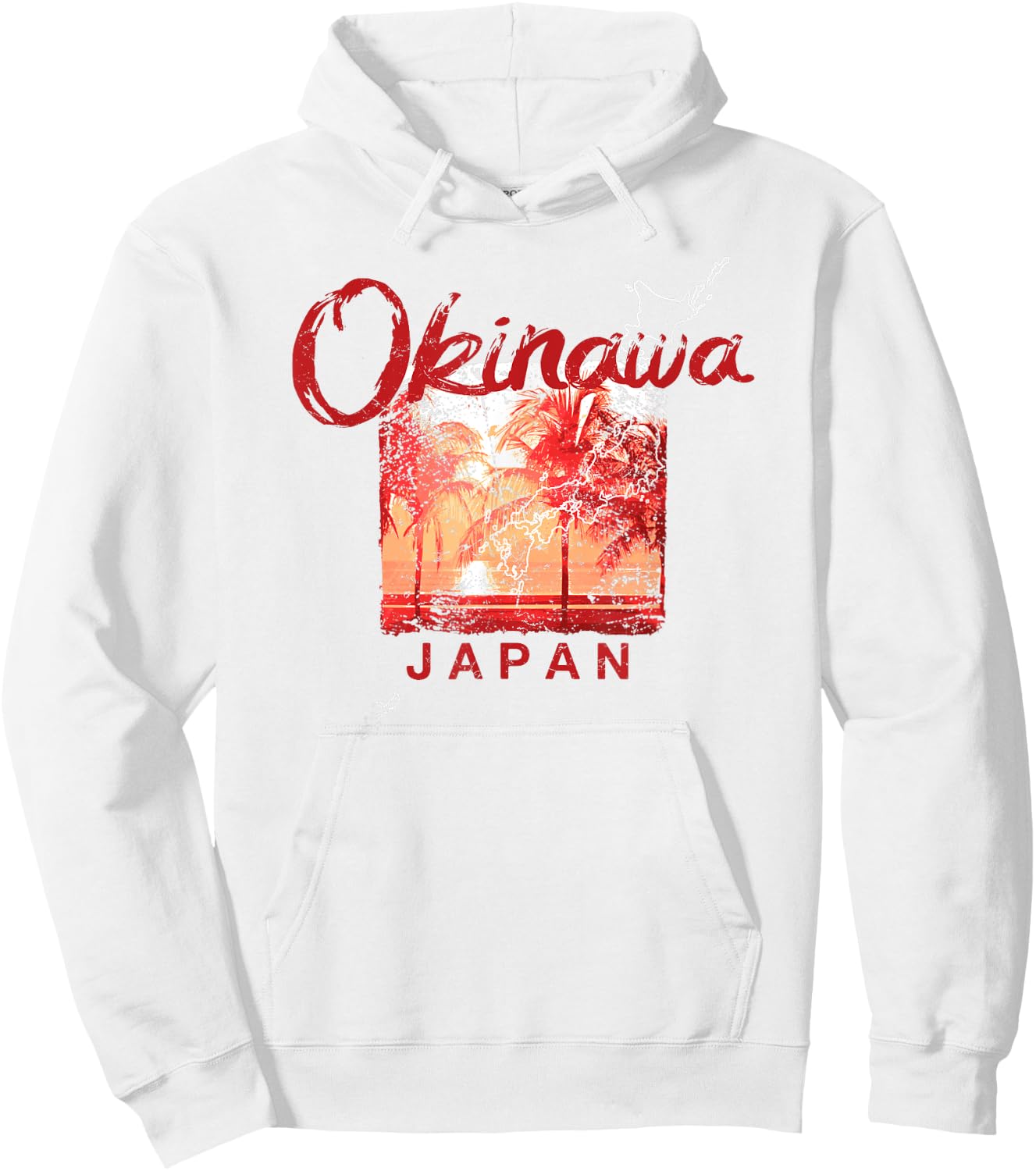 Okinawa Japan Japanese Retro Vintage Travel Hoodie - Hoodie | White