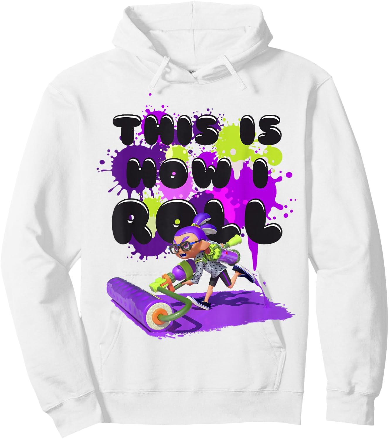 Splatoon Purple Inkling This is How I Roll Hoodie - Hoodie | White